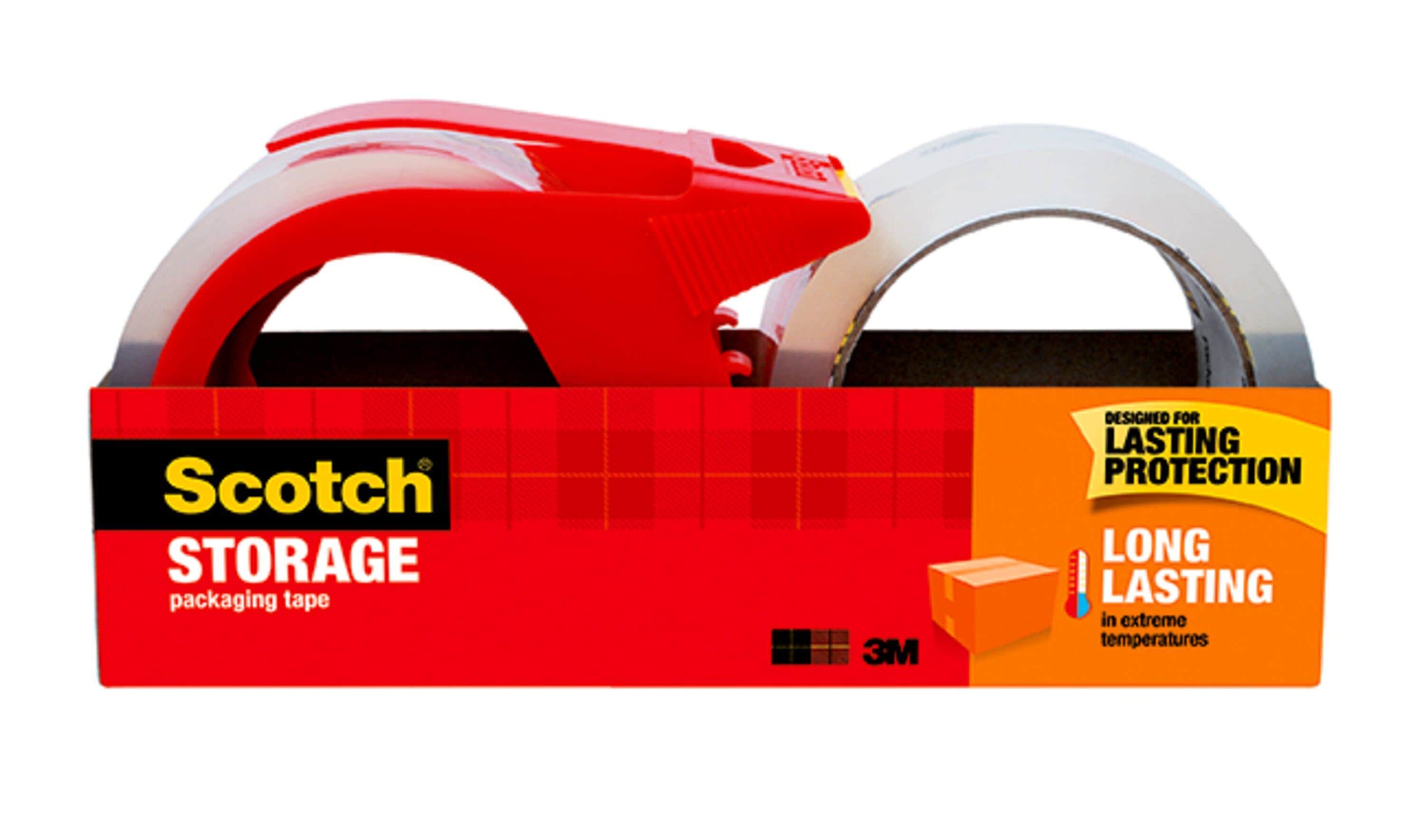 3650-6 2 Pack Scotch Long Lasting Storage Packaging Tape 6 Rolls 1.88 Inches x 54.6 Yards 