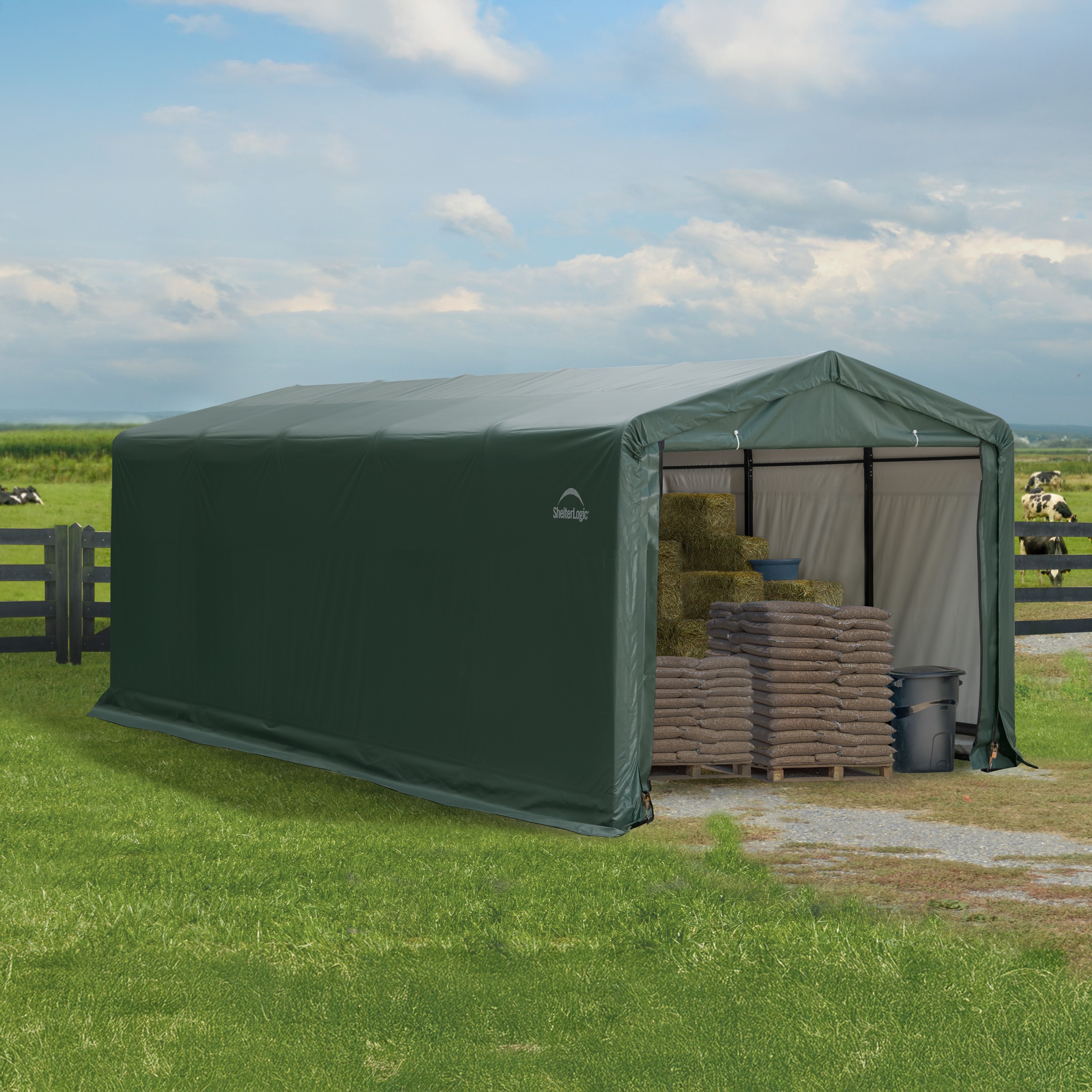 ShelterLogic SQAACC0104C01002308 10-ft x 23-ft Metal Single car Garage Building