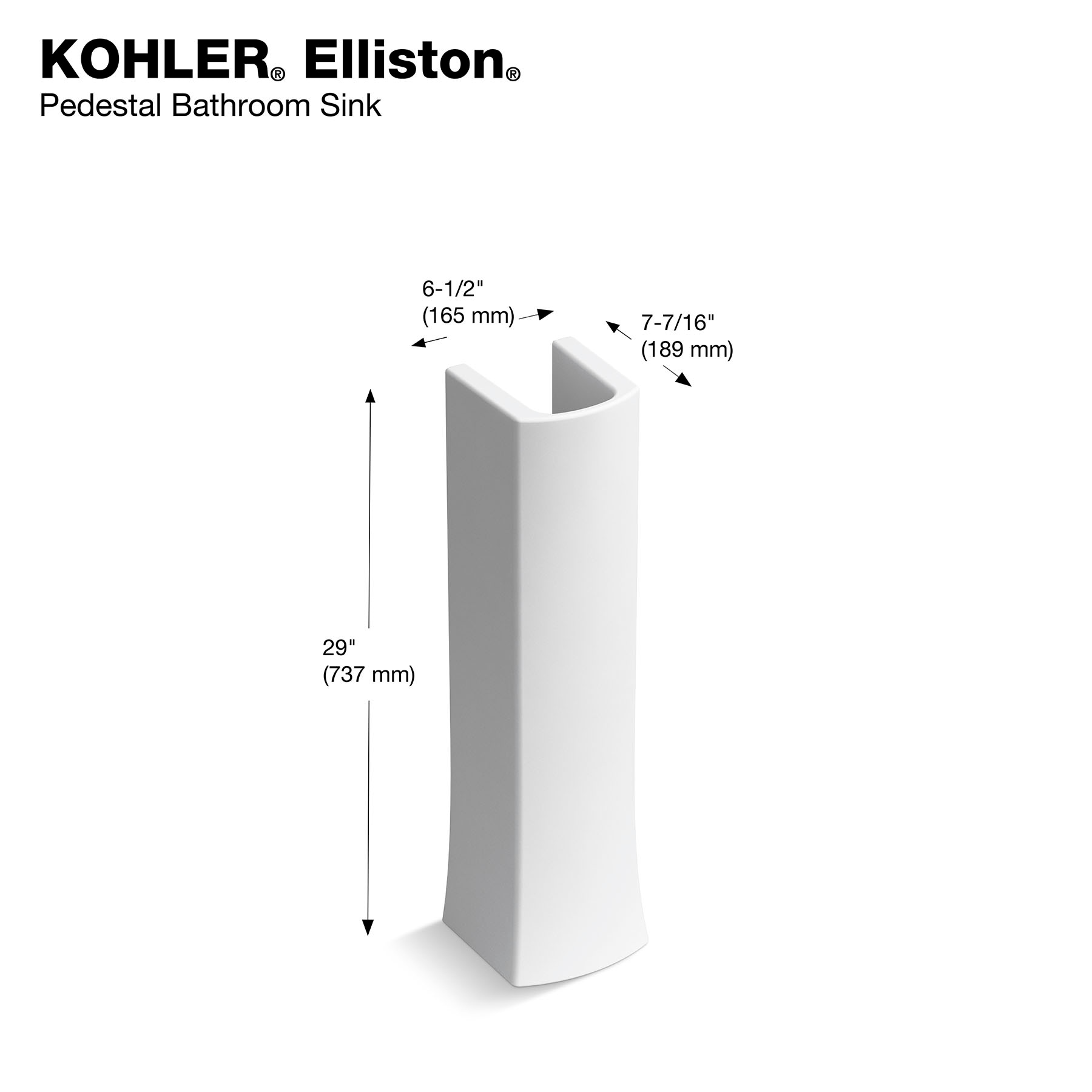 KOHLER R6375-0 Complete-Pedestal-Lavatories - View #3