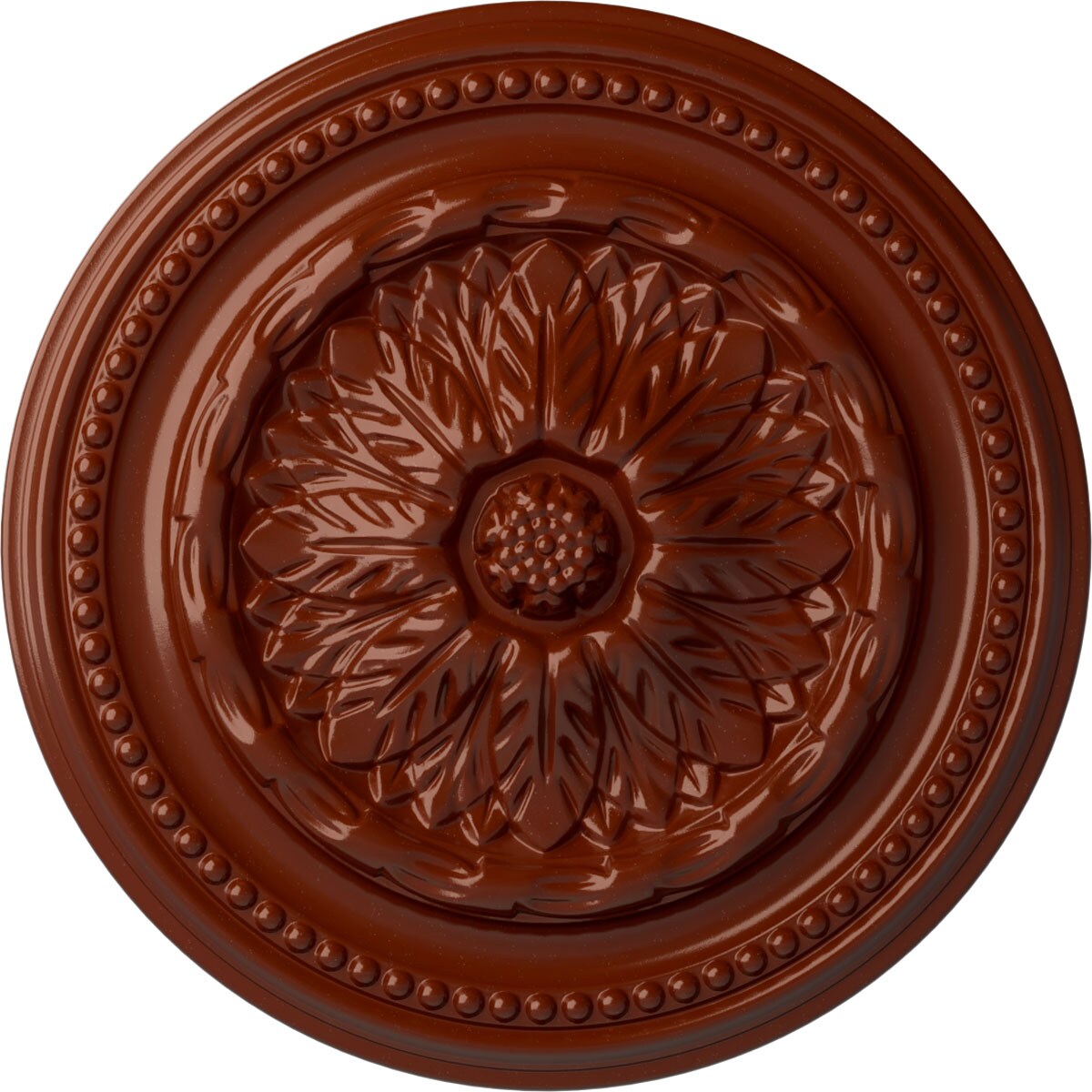 Ekena Millwork CM15CHFIF Chester 15.75-in W x 15.75-in L Painted Firebrick Polyurethane Whole Ceiling Medallion