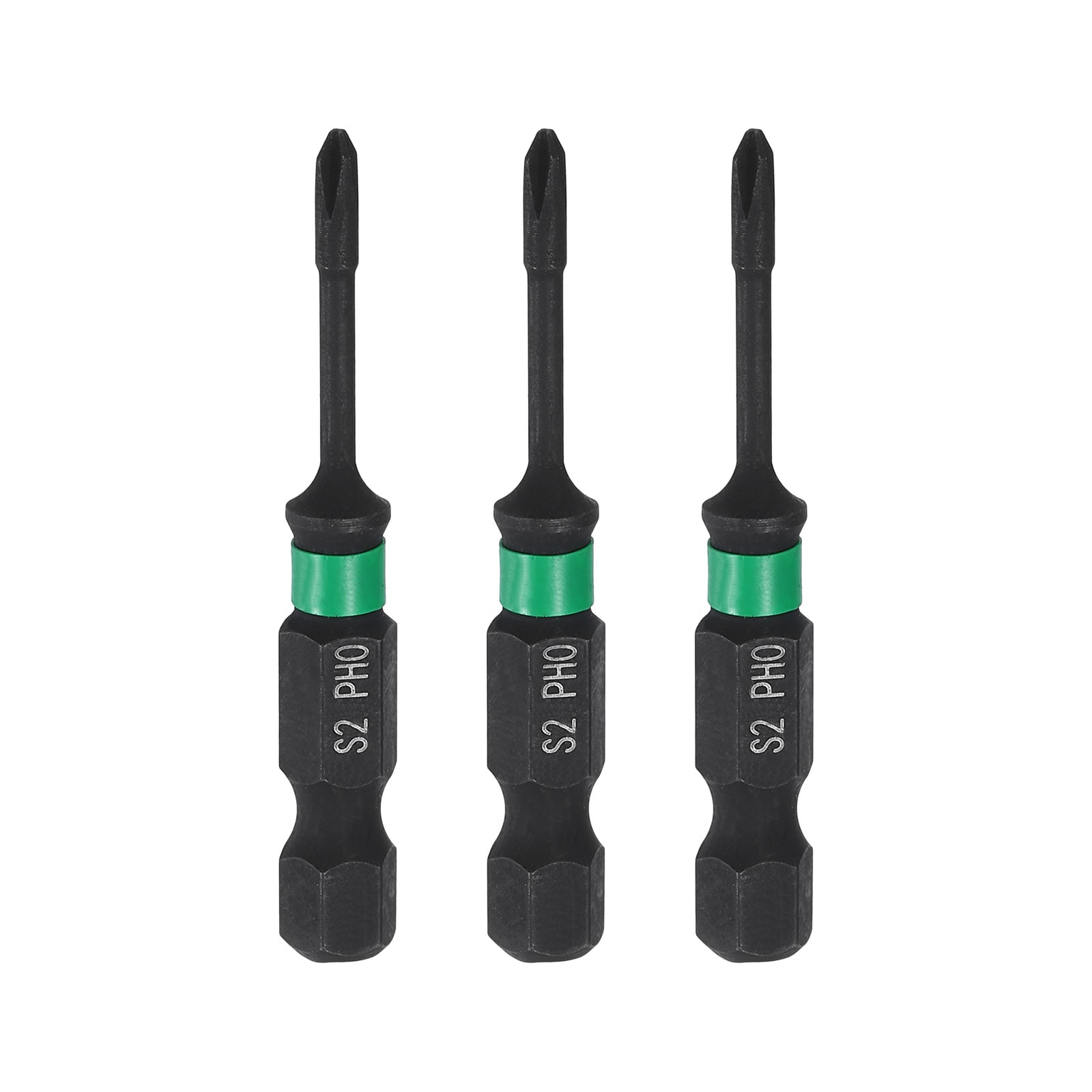Harfington 3pcs #0 Impact Phillips Screwdriver Bit PH0 1/4 Inch Hex Shank 2 Inch (50mm) Long 0.08 Inch Rod Magnetic Cross Head Drill Bits S2 Steel Industrial Screw Driver for Impact Power Drivers #S26030900UX3185