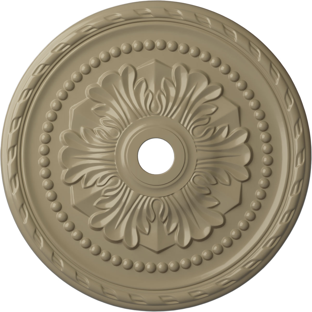 Ekena Millwork CM31PMGDF Palmetto 31.5-in W x 31.5-in L Painted Gobi Desert Polyurethane Whole Ceiling Medallion