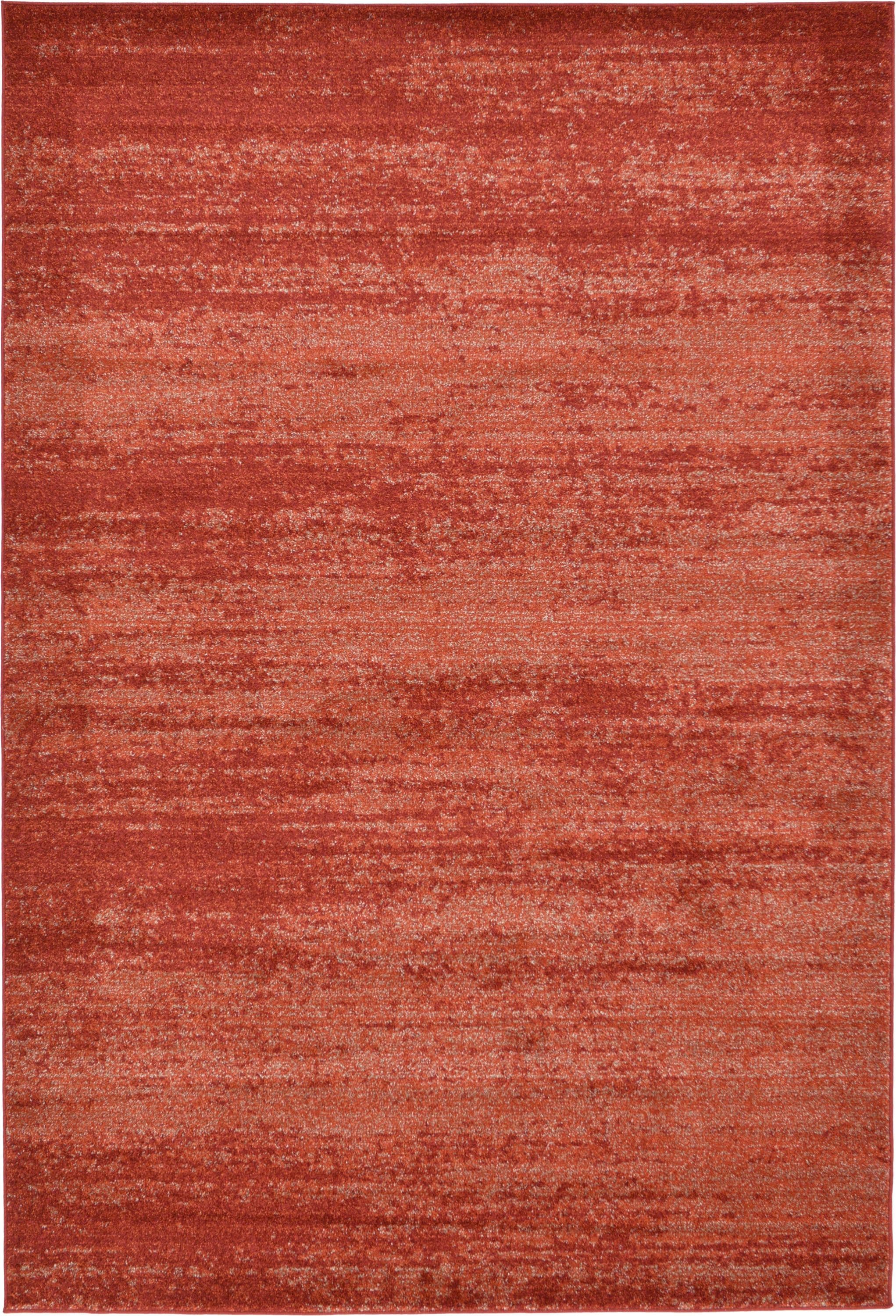 Unique Loom 3132348 Lucille Del Mar 6 x 9 (ft) Loomed Polypropylene Terracotta/Red Rectangular Indoor Distressed/Overdyed Area rug