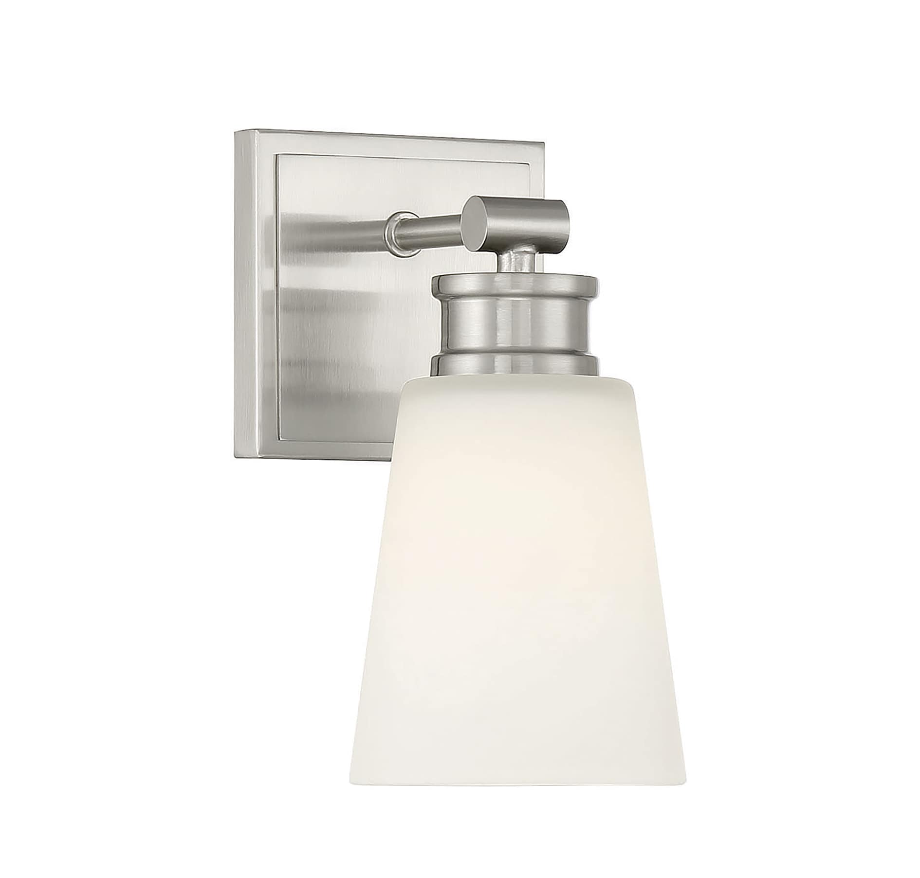 Meridian Lite Trends M90072BN 1-Light Wall Sconce in Brushed Nickel 5-in W 1 -Light Brushed Nickel Vintage Wall Sconce