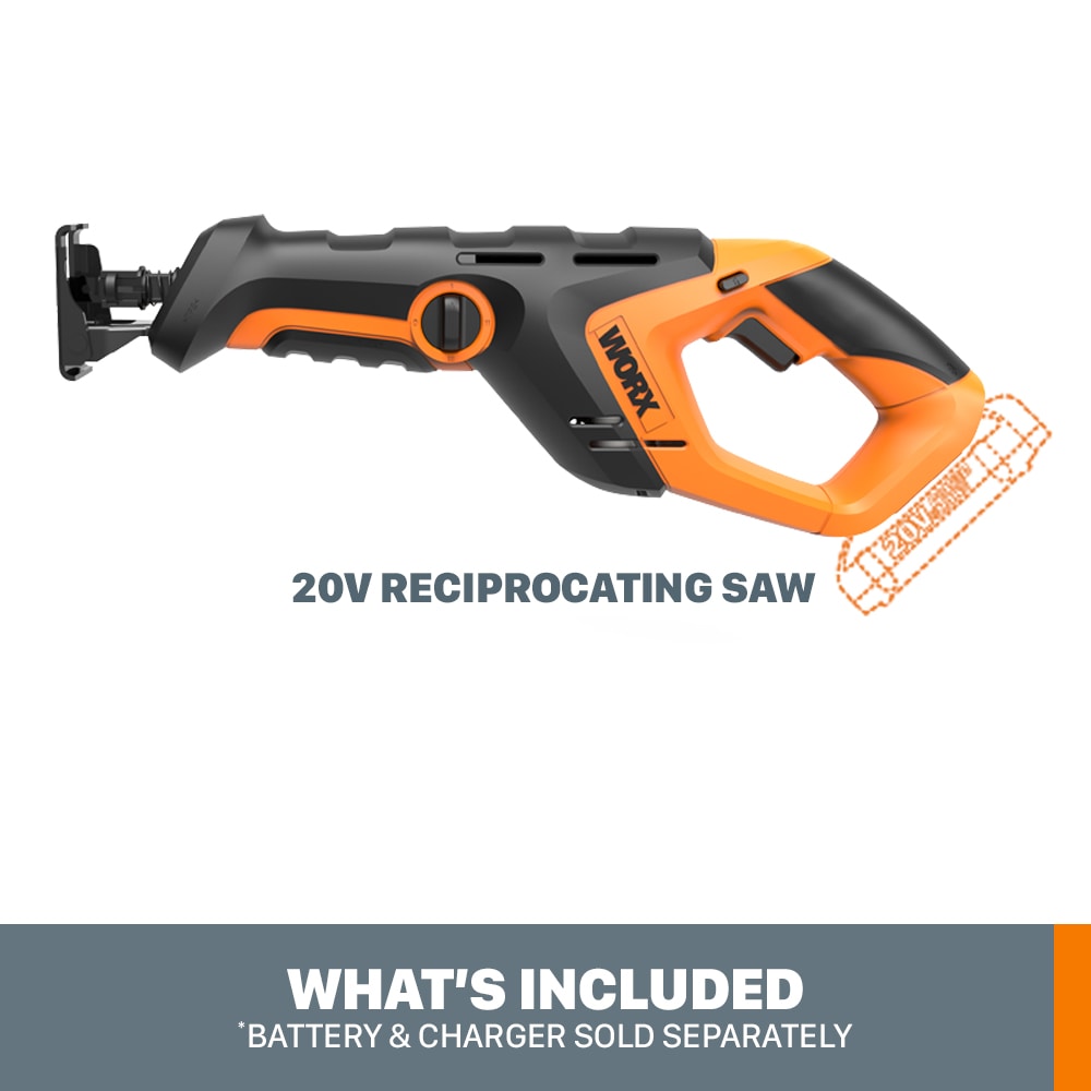 WORX 20 volt Max Variable Speed Cordless Reciprocating Saw Bare