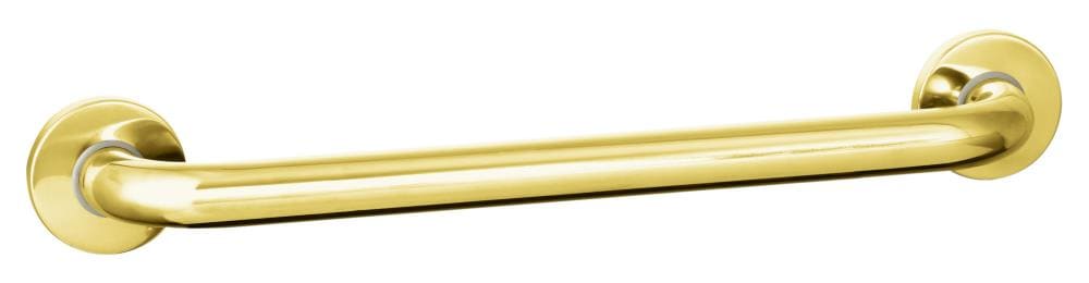 evekare EVK-0572-ICU Standard grab bar 18-in Gold Wall Mount ADA Compliant Grab Bar (550-lb Weight Capacity)