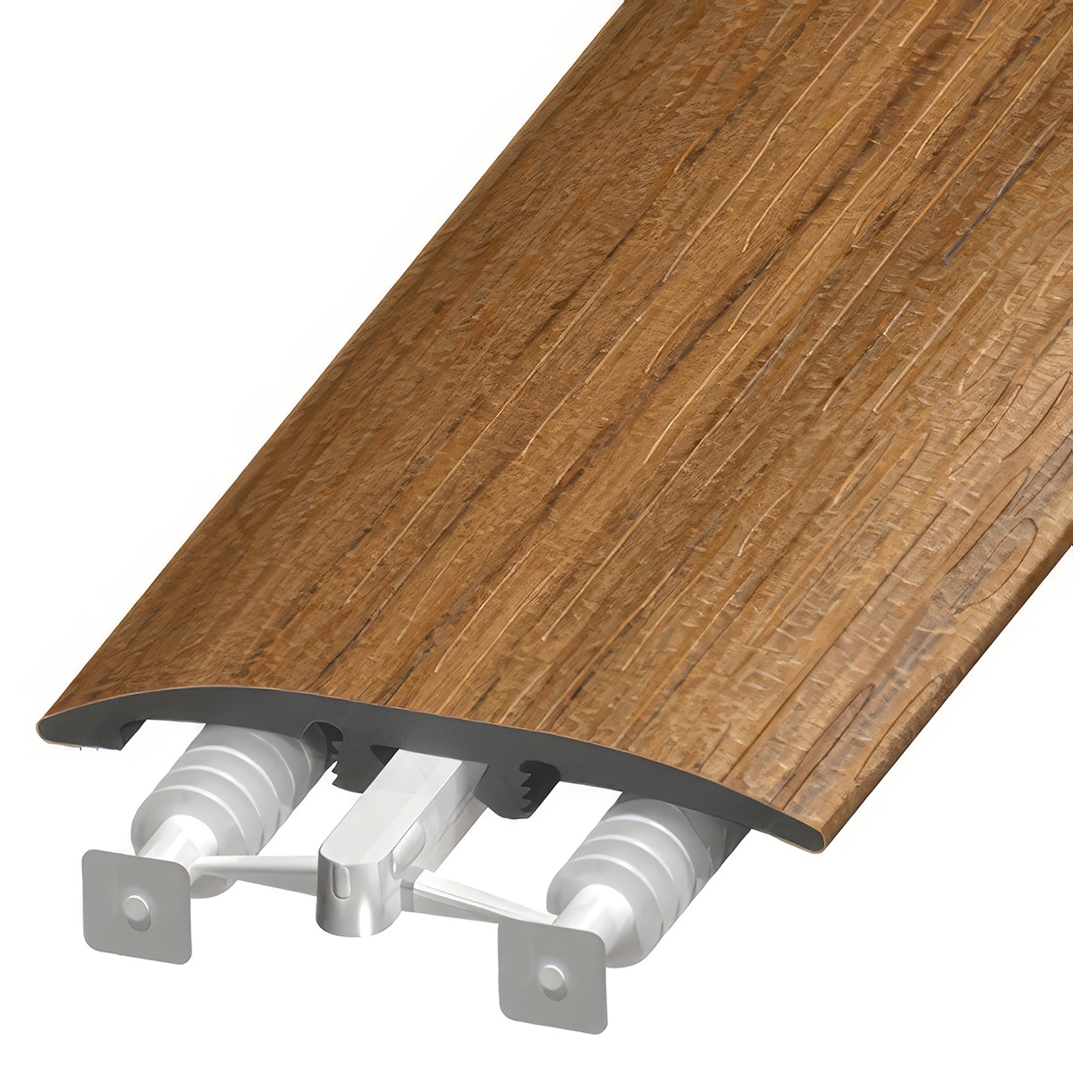 Versatrim SLT-106766 Woods TimberCore Lucida-Woods TimberCore-Timberwolf 0.25-in T x 2-in W x 94-in L PVC 3-in-1 T-moulding/Reducer/Endcap
