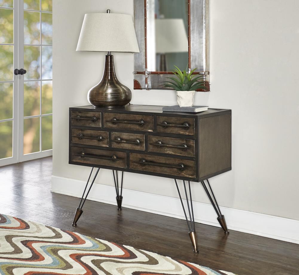 Linon Cady Modern Gray Console Table At Lowes Com   14063533 