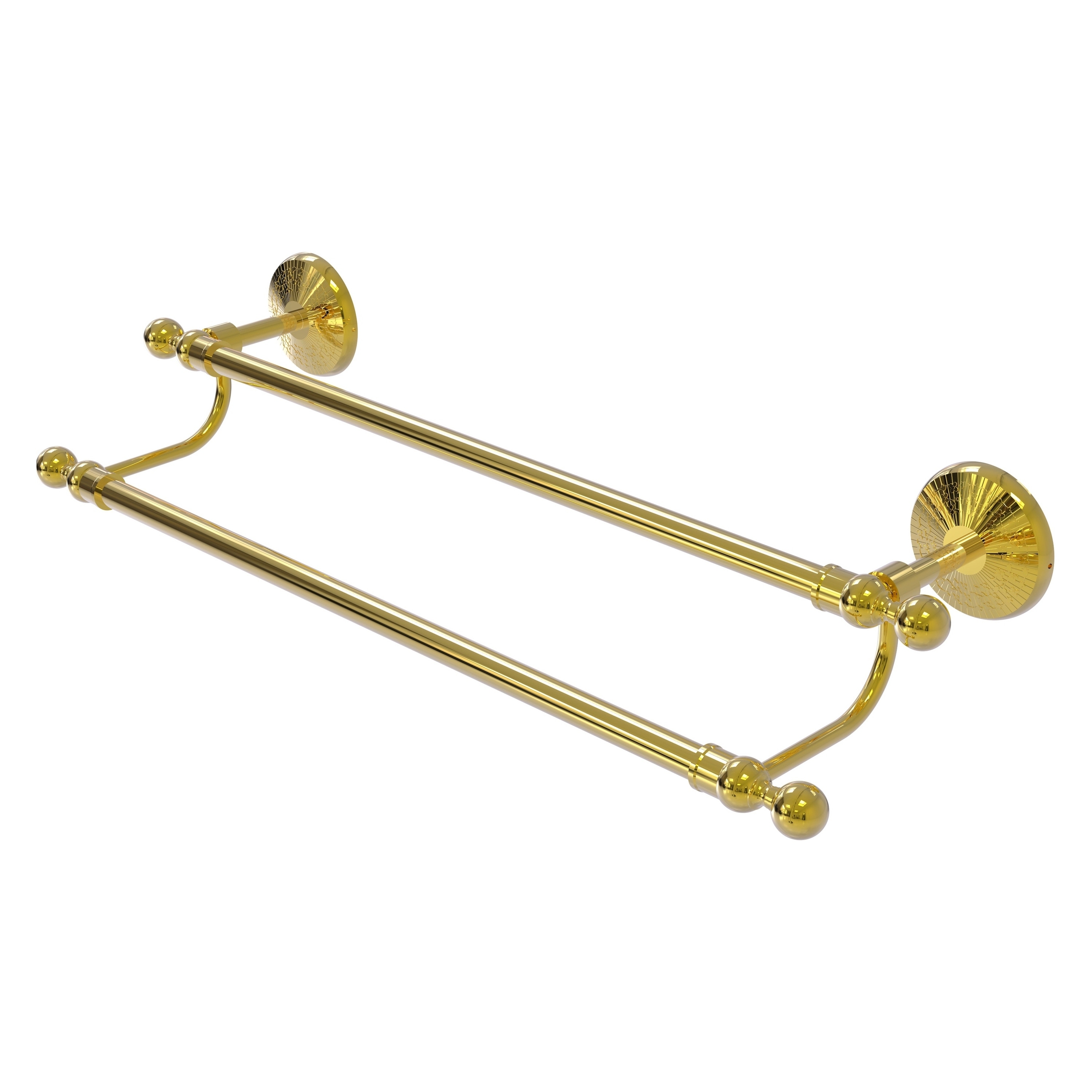 Allied Brass MC-72/30-PB Monte Carlo 30-in double Polished Brass Wall mount Double Towel Bar