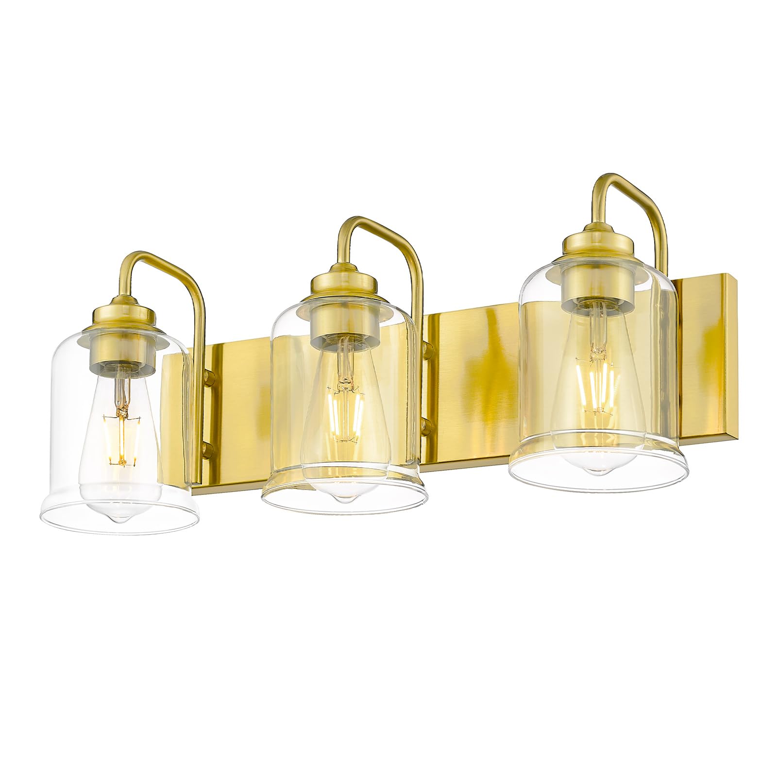 LTMATE LSZSL72B-3W BG JAZAVA 20.5-in 3 -Light Brushed Gold Modern/contemporary Vanity light