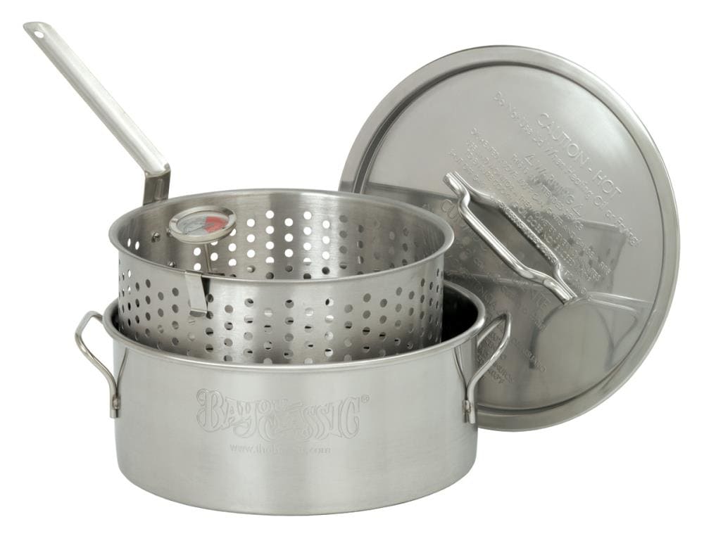 Bayou Classic 14-Quart Stainless Steel Fry Pot and Basket in the Cooking  Pots department at