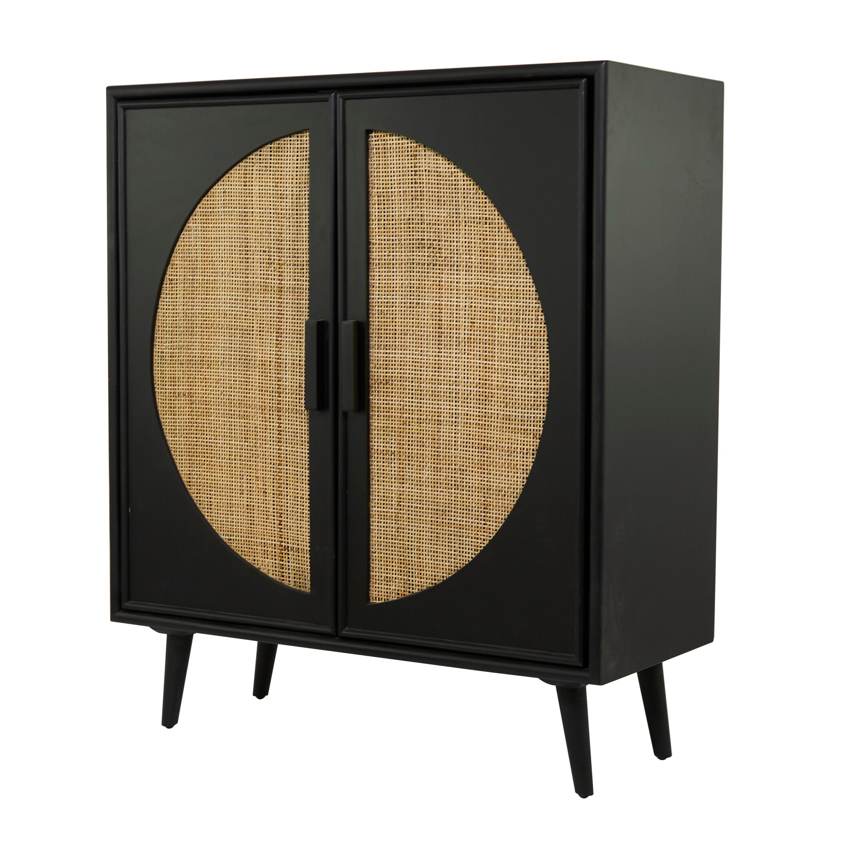 Grayson Lane Black 1 Shelf and 2 Doors Mahogany Accent Chest