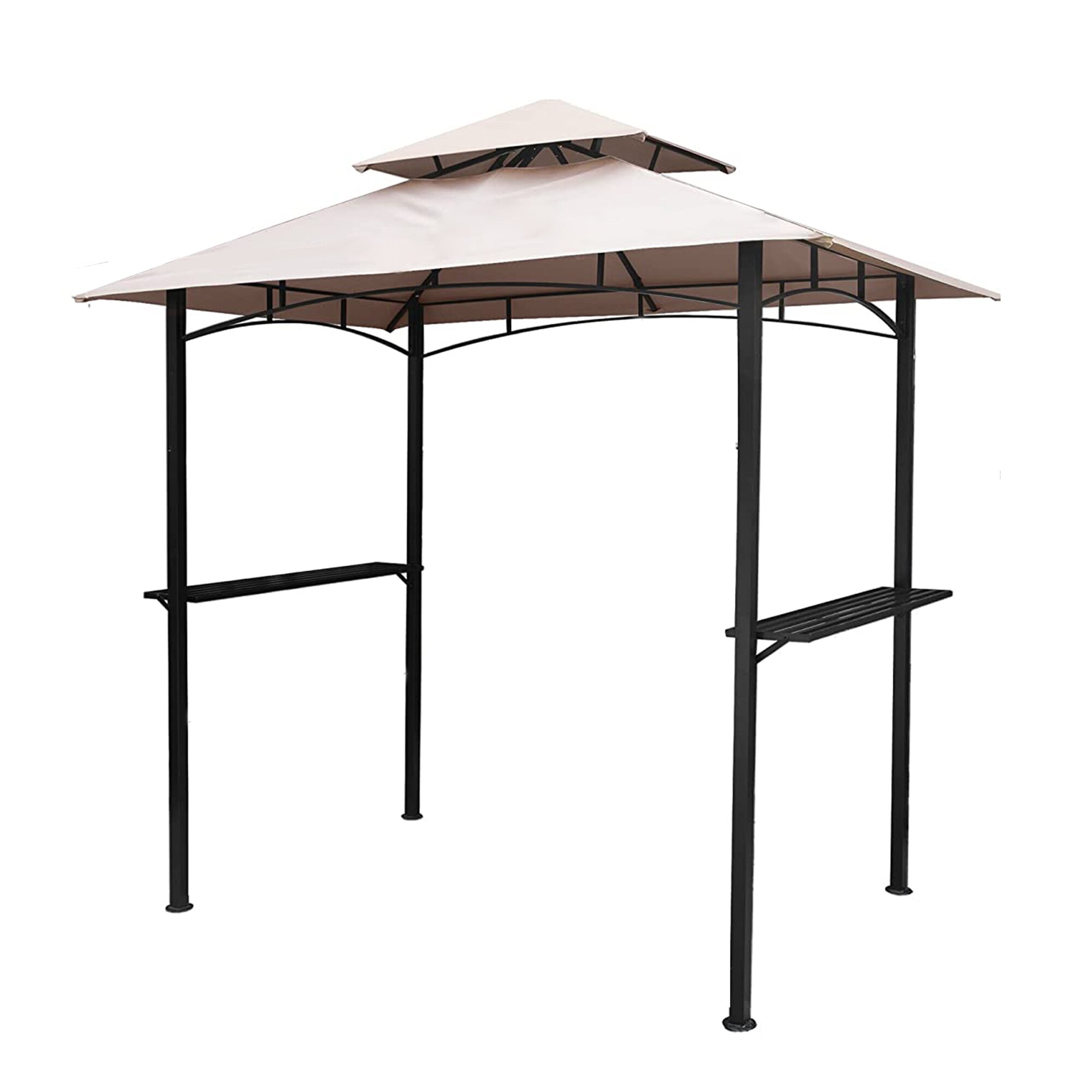 Sunrinx MG30-26-HW 8-Feet x 5-Feet Rectangle Beige Metal Polyester Roof Grill Gazebo