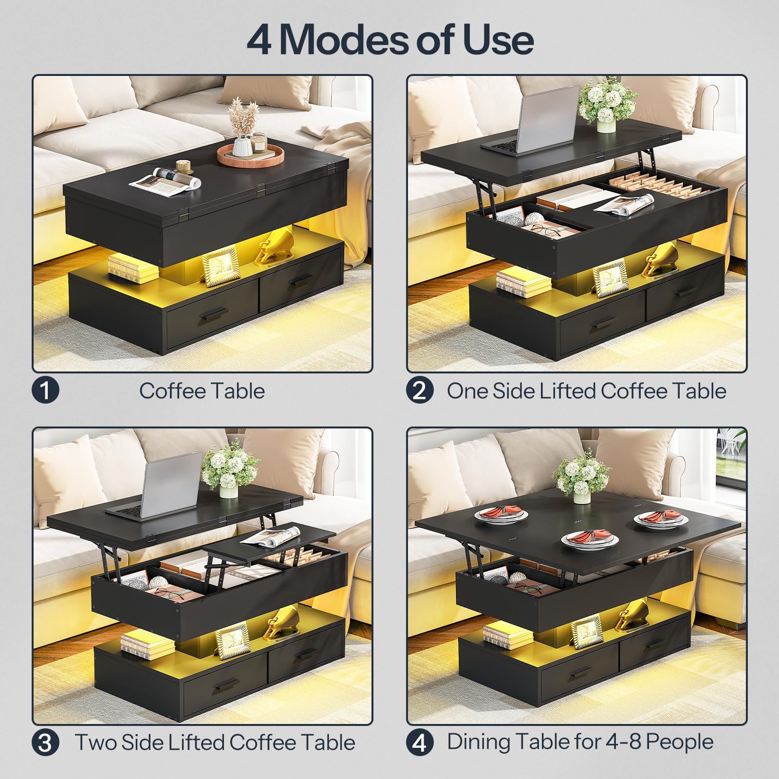 Slickblue D-HO-10FKD05KB Coffee-Tables - View #4