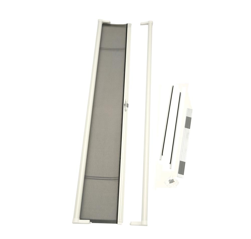 x 80 in Retractable Screen Door 36 in Aluminum Single Brisa White Painted