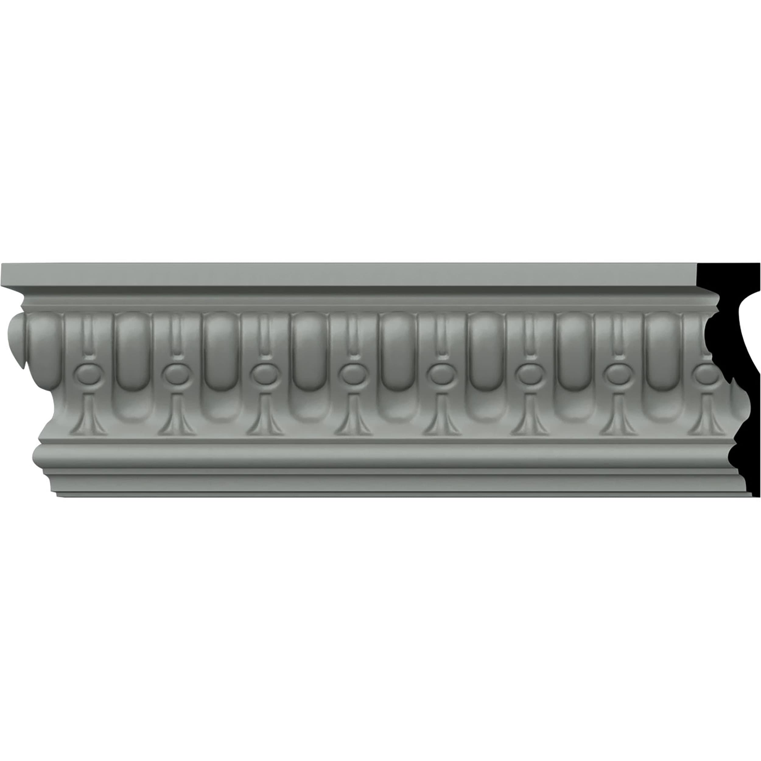 Ekena Millwork CHA04X01SQ-CASE-8 Sequential 4-1/8-in x 7-ft 10-1/2-in Primed Polyurethane Chair rail Moulding 8 -Pack