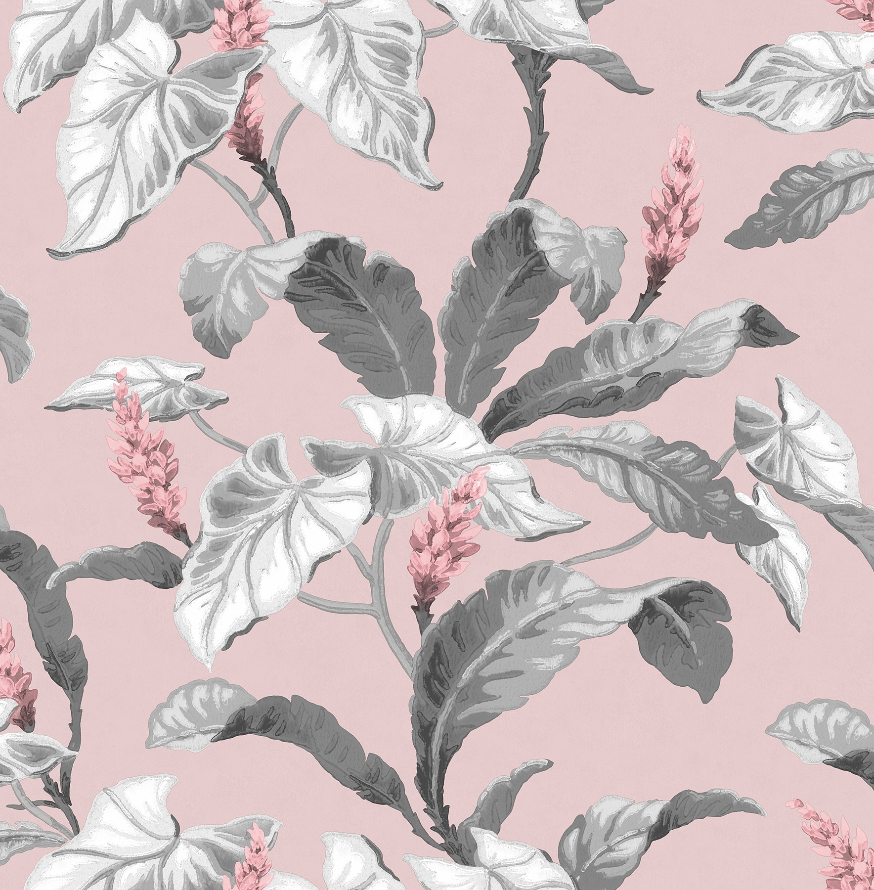 Brewster M1690 Archive COL 56.4-Sq. Feet Pink Non-woven Ivy/Vines Unpasted Wallpaper