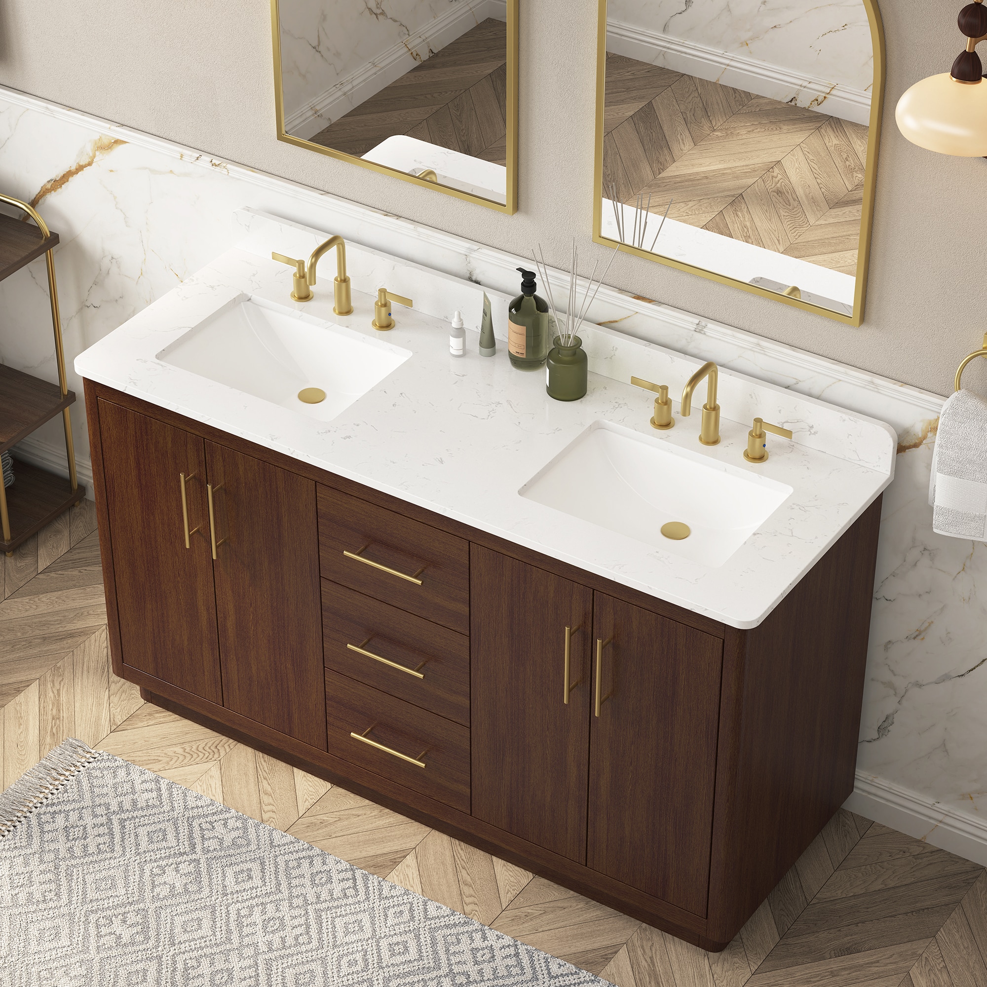 DELUXE LIVING V24002-60WT Bath-Vanity-Combo - View #8