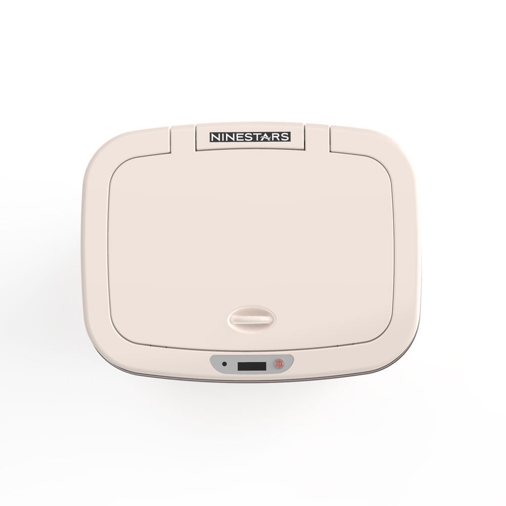 White Plastic Touchless Motion Sensor Trash Can, 3.2 Gallon