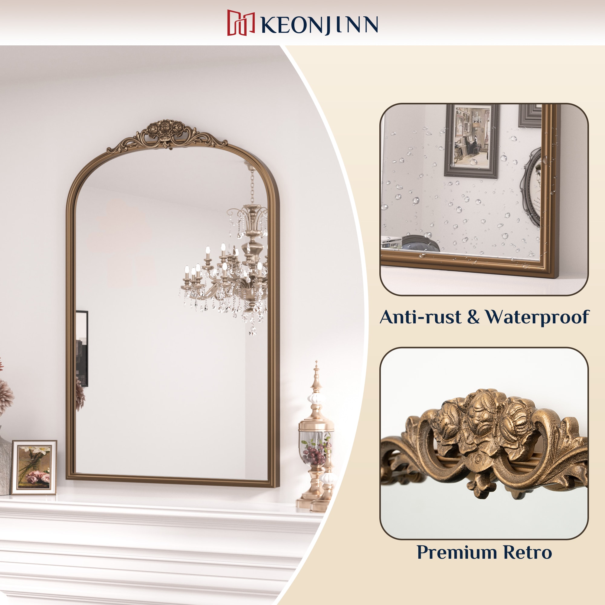Keonjinn LW-JZ-CXFD-55121-GD Decor-Mirrors - View #4