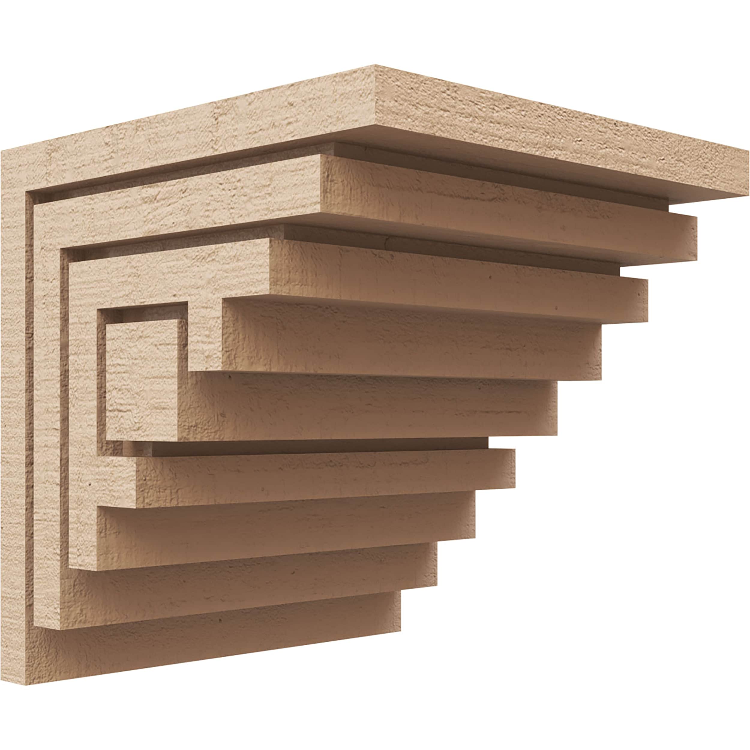 Ekena Millwork 9-in x 9-in x 9-in Rough Cedar Woodgrain TimberThane Primed Urethane Paintable/Stainable Corbel #CORU09X09X09LANRCPR