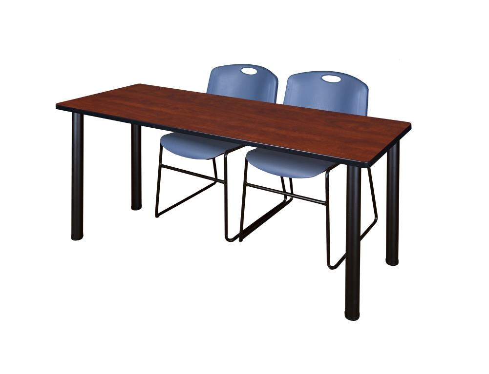 Regency MT7224CHBPBK44BE Training Red 4-Person Training Table (72-in W x 29-in H)