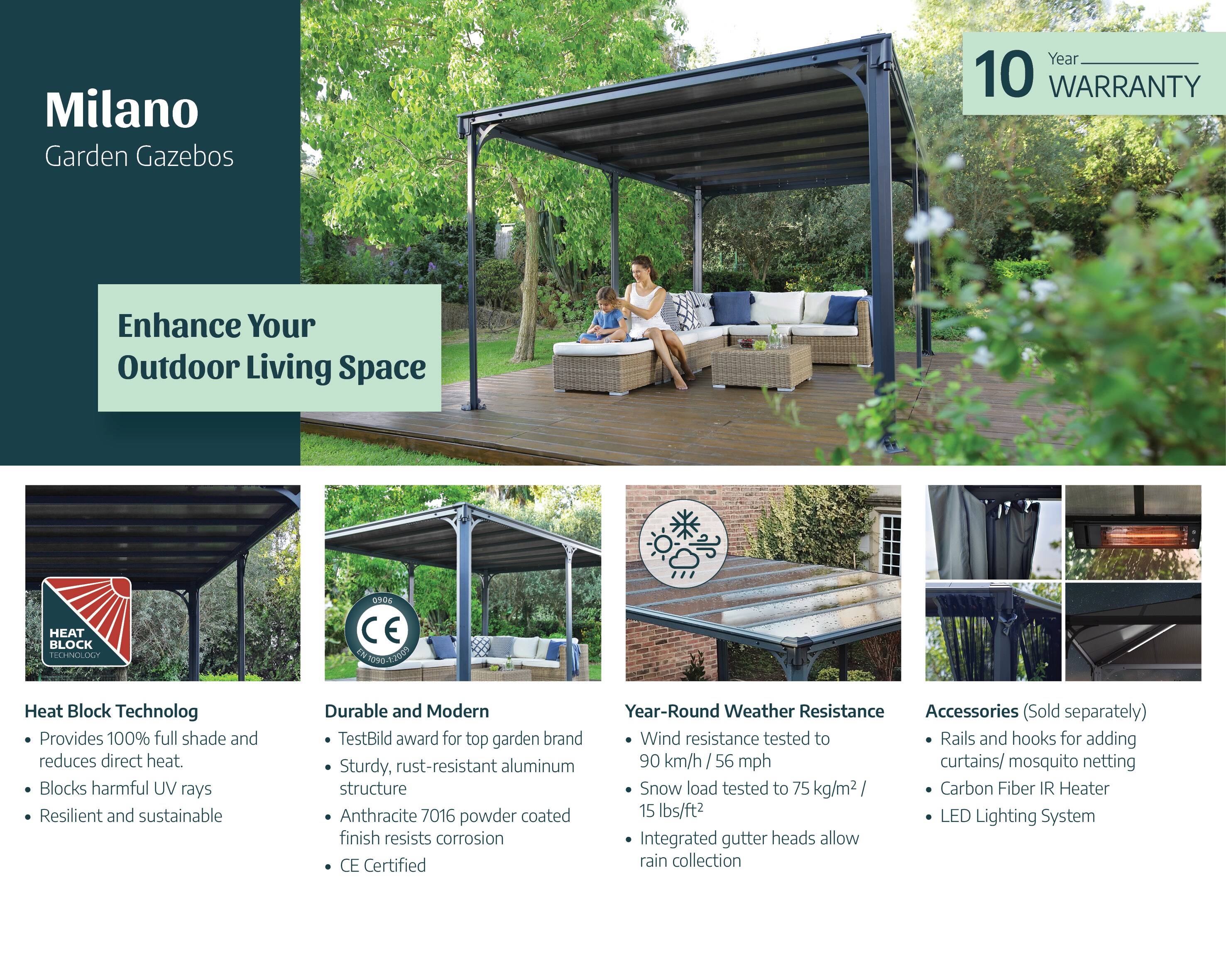 Canopia by Palram 703728 Wood-Resin-Gazebos - View #3