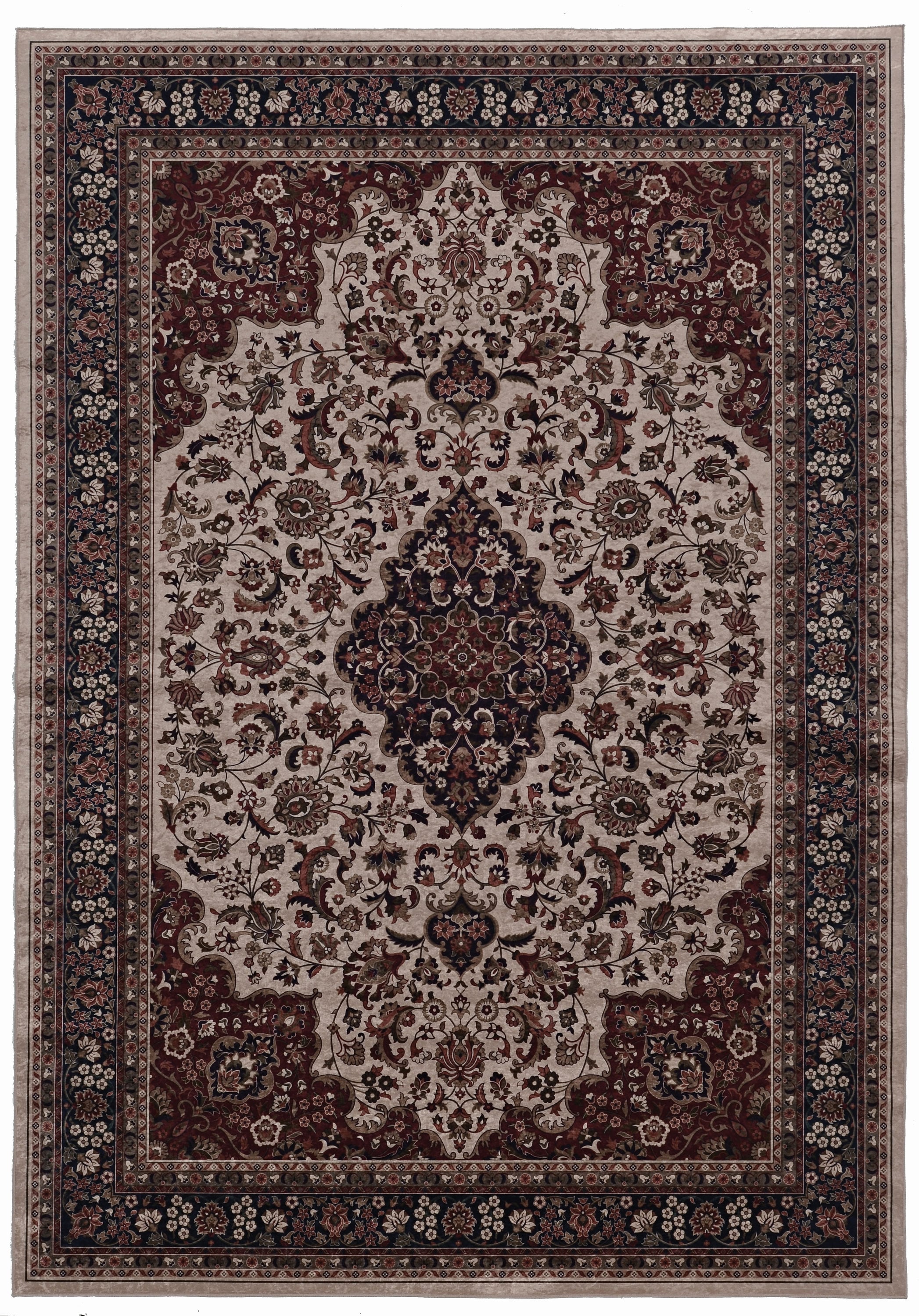 Linon Emerald 3 X 5 (ft) Red Indoor Medallion Area Rug in the Rugs