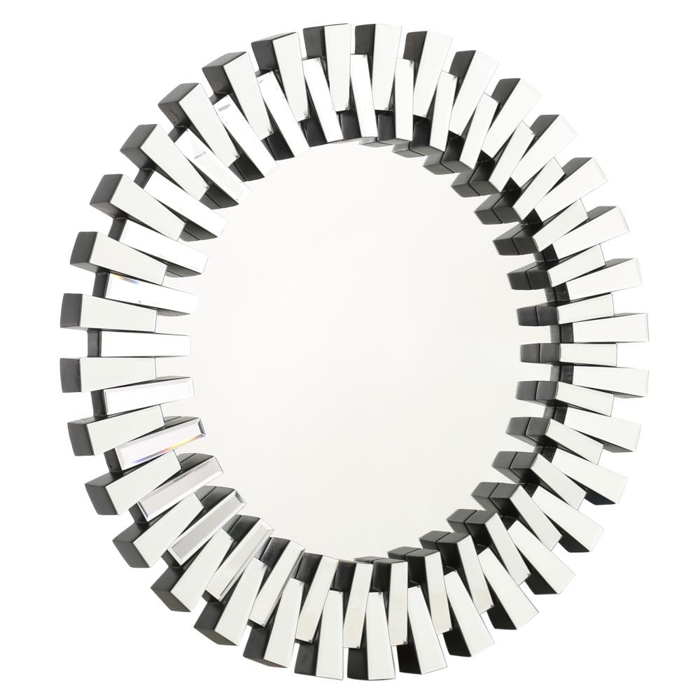 Best Selling Home Decor 298215 Elaina 36.00-Inches W x 36.0-Inches H Round Clear Framed Wall Mirror