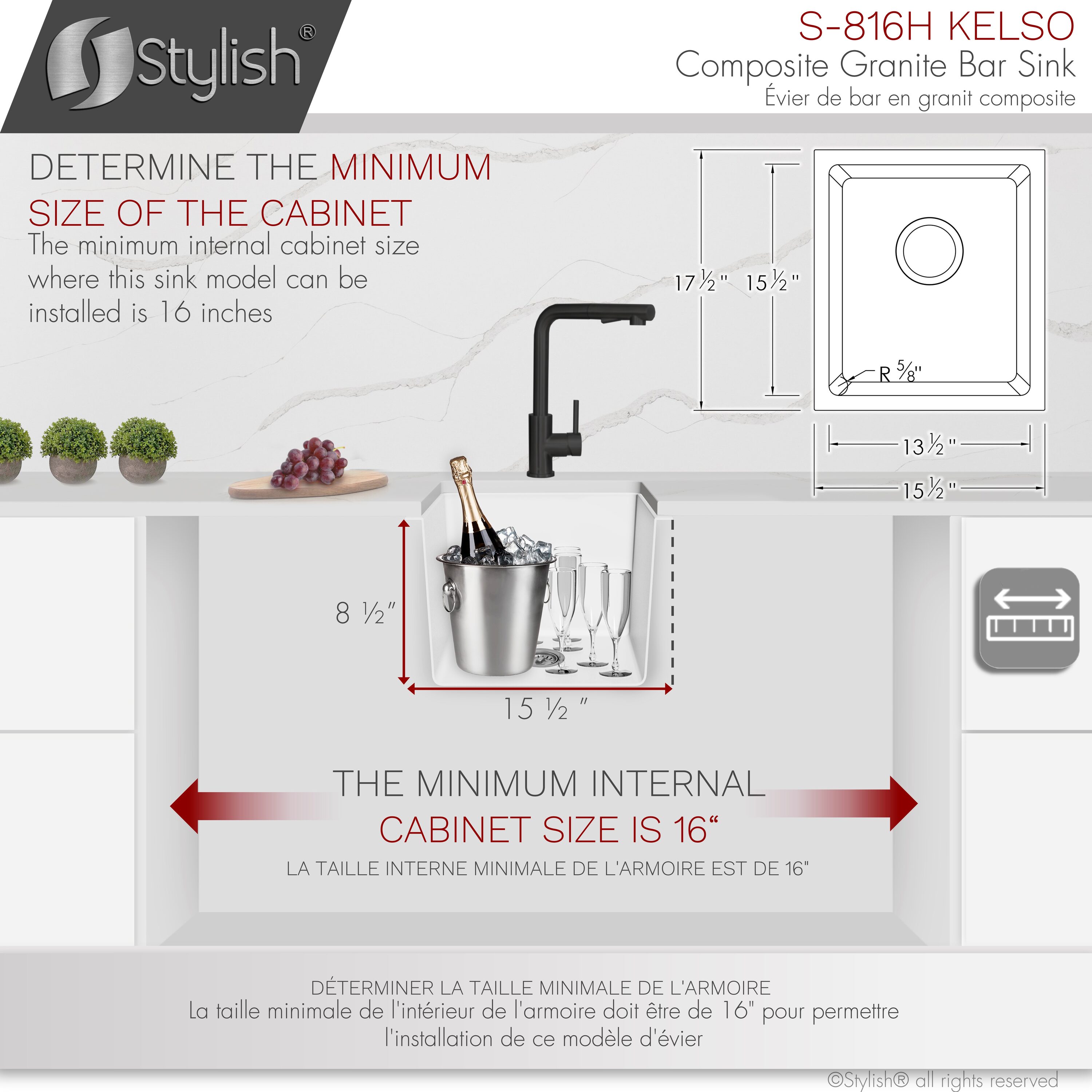 Stylish S-816H1 Kitchen-Sinks - View #9