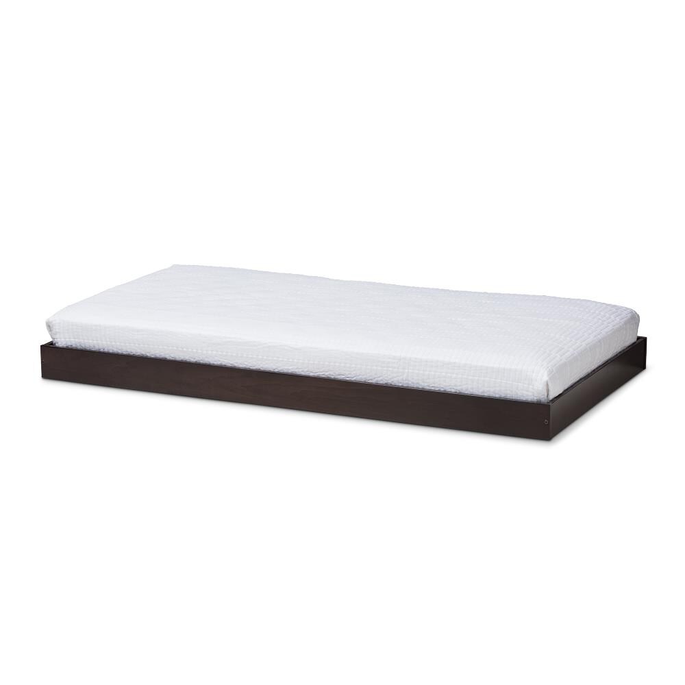 Baxton Studio Payton Espresso Twin Wood Trundle Bed in the Beds