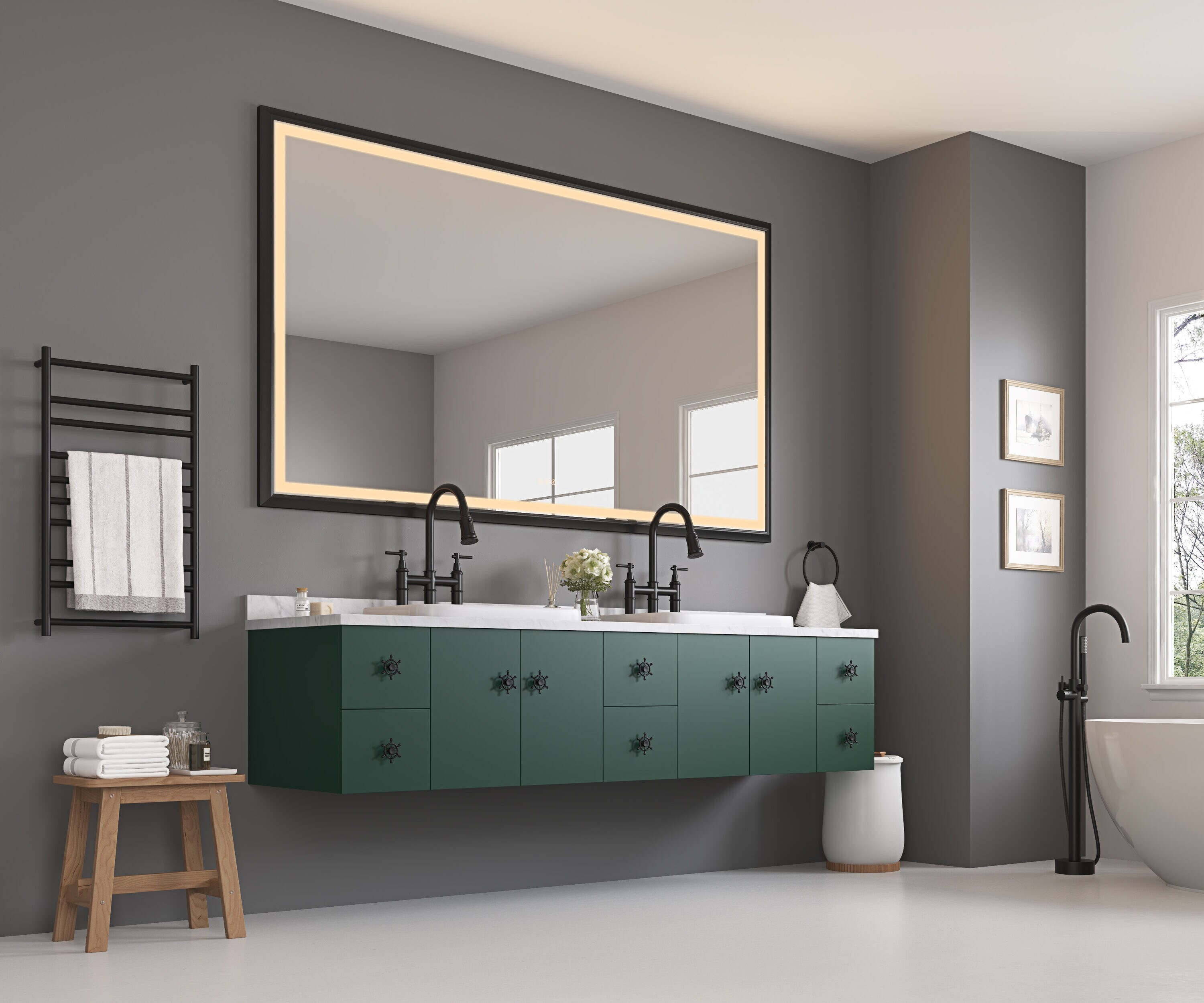 Vacolite KP-9648BL09 Framed-Bath-Mirrors - View #7