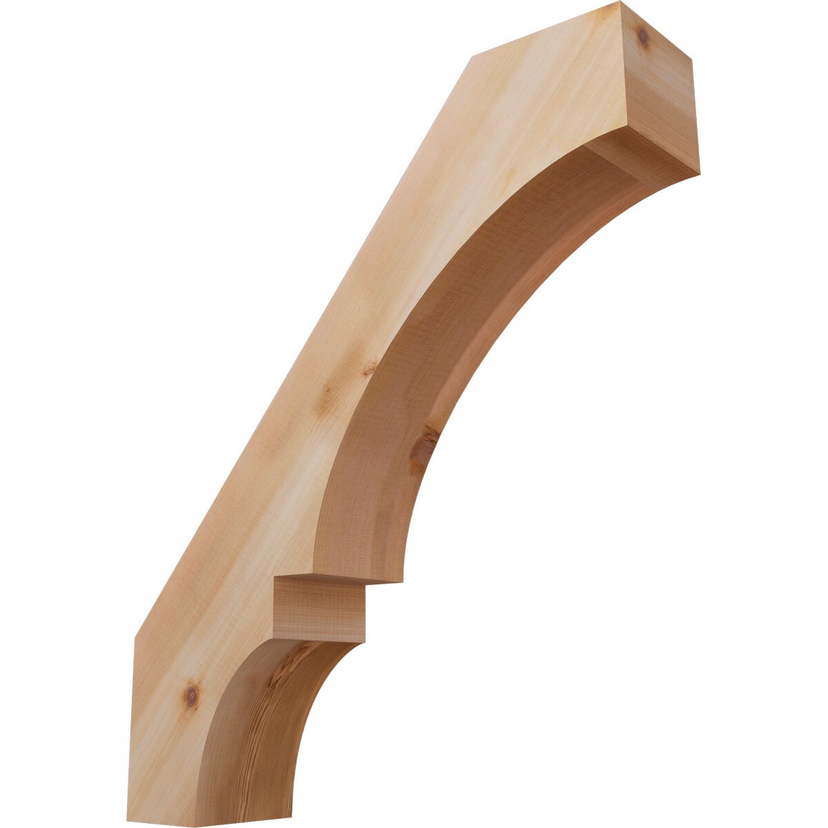 Ekena Millwork BRC06X24X28BOA00SWR 5-1/2-in x 24-in x 28-in Western Red Cedar Unfinished Wood Balboa Smooth Knee Brace