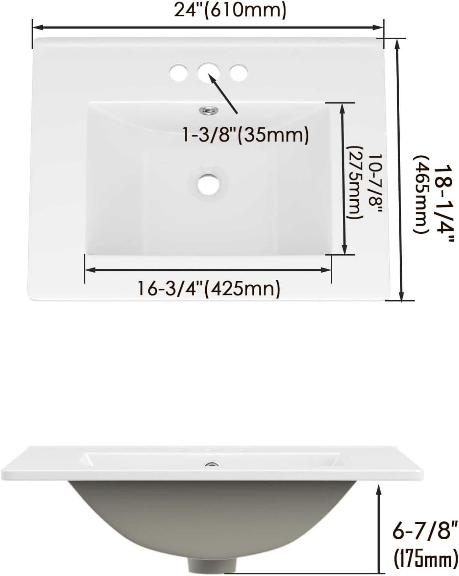 LOVMOR SF-R-XSP-24 Vanity-Tops - View #4