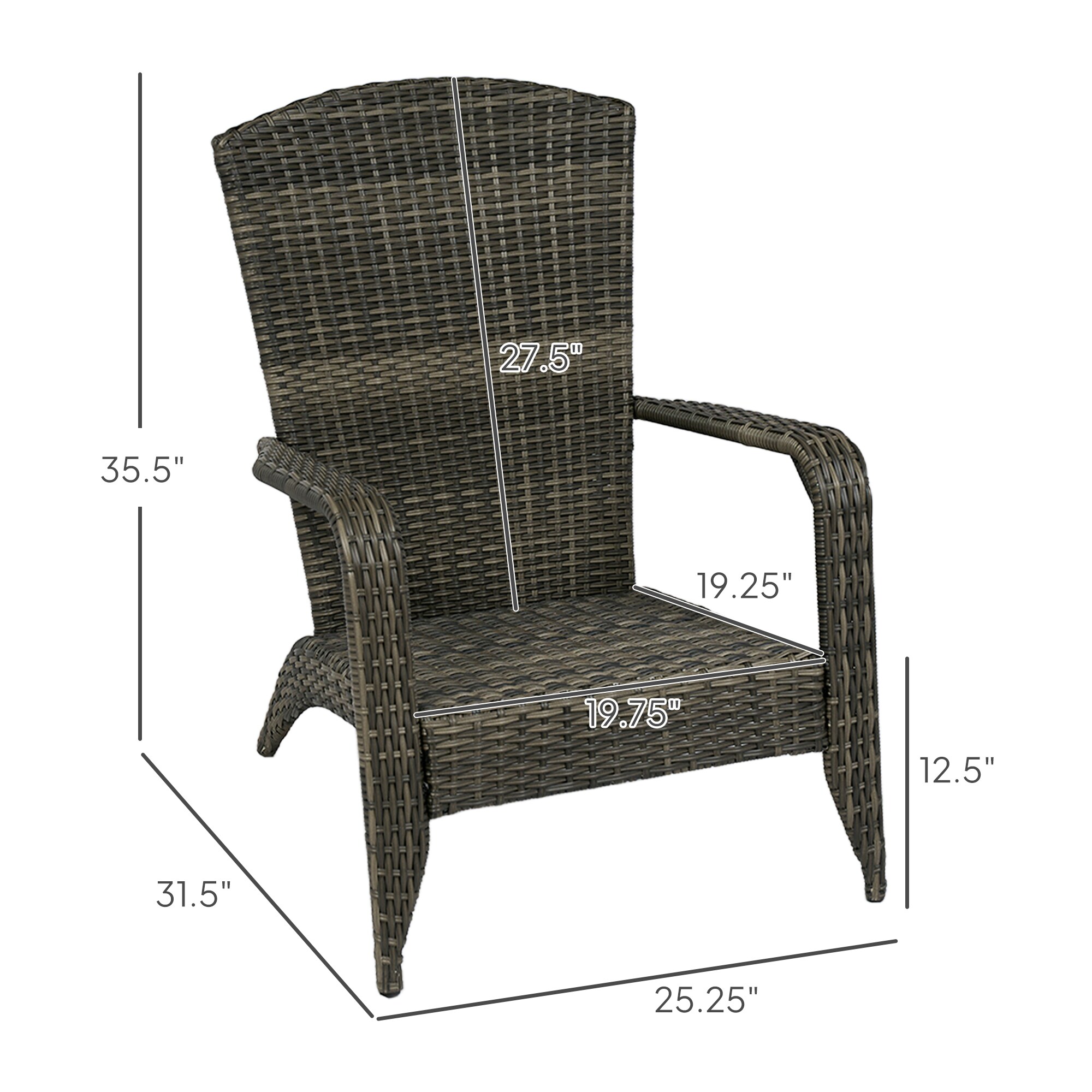 Outsunny 867-068V02GY Patio-Chairs - View #3