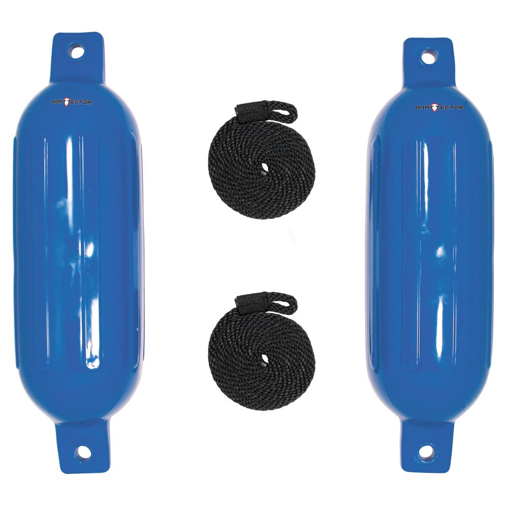 Extreme Max 3006.7378 BoatTector Inflatable Fender Value 2-Pack - 4.5-in x 16-in, Blue