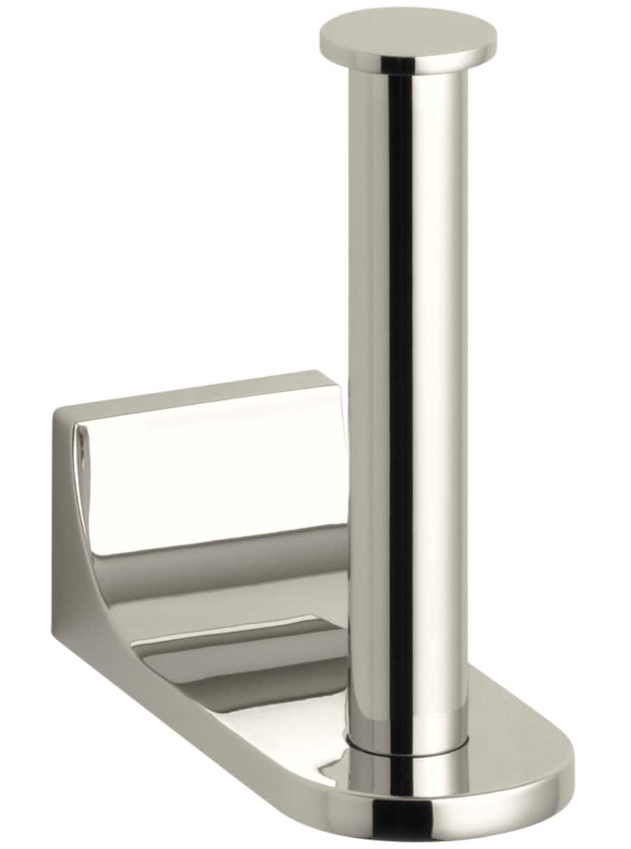 KOHLER Loure Vibrant Polished Nickel Wall Mount Single Post Toilet Paper  Holder in the Toilet Paper Holders department at