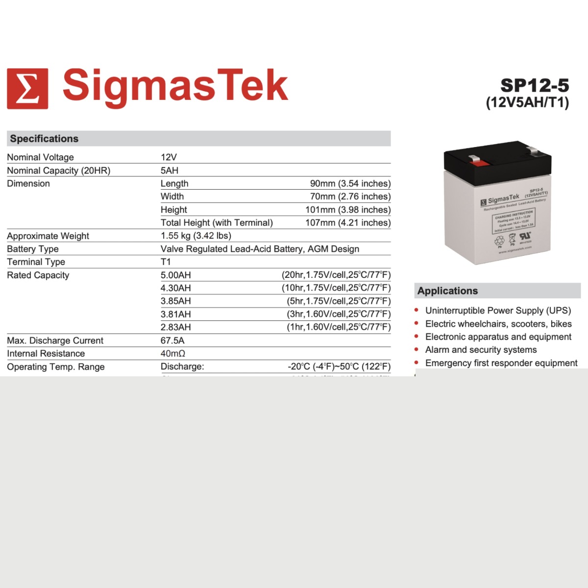 SigmasTek 652029352303 Device-Replacement-Batteries - View #3