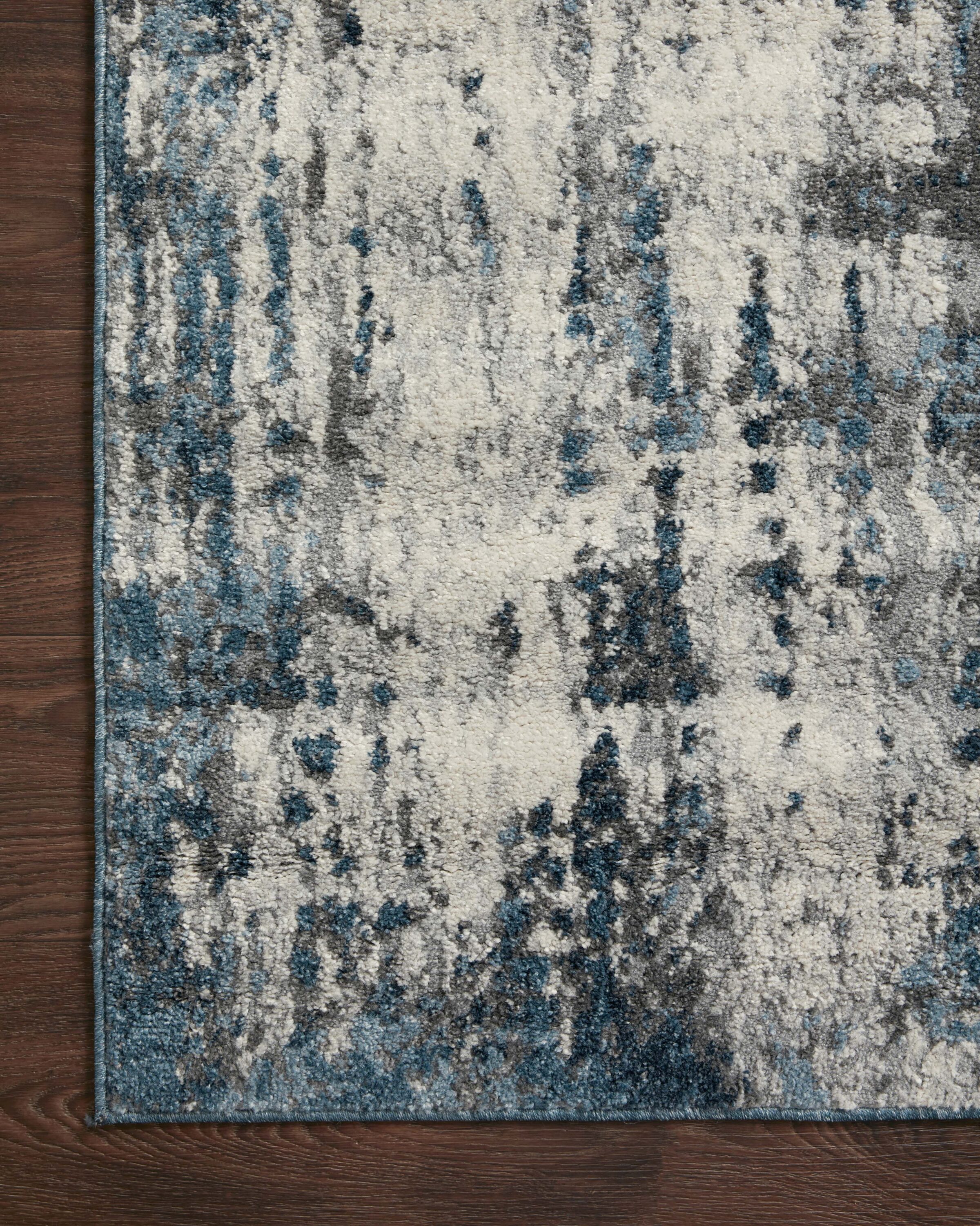 Austen Abstract Natural Ocean Wool-Blend Runner Rug 2'-4" x 8'-0"