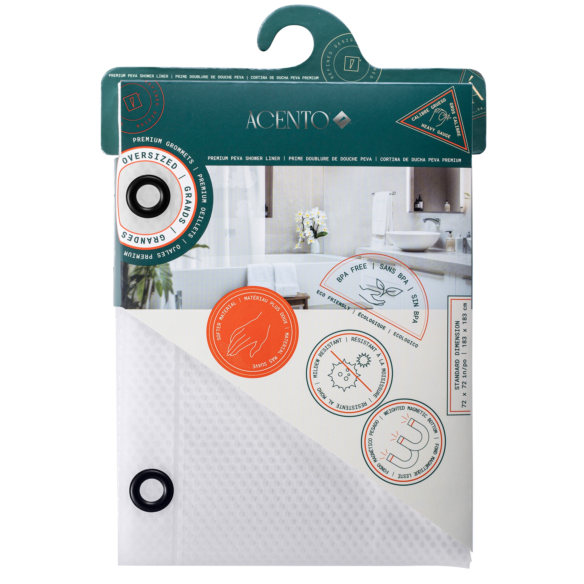 ACENTO LS421DCL Shower-Curtains-Liners - View #6