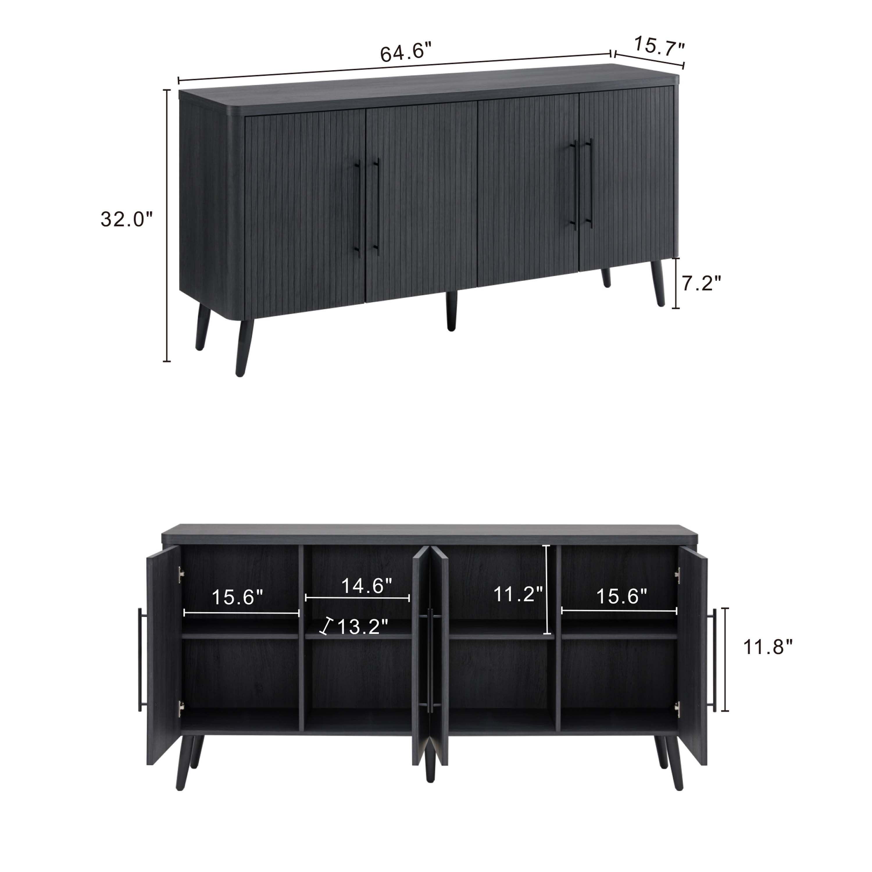 Manhattan Comfort SB001-GY Dining-Kitchen-Storarge - View #3