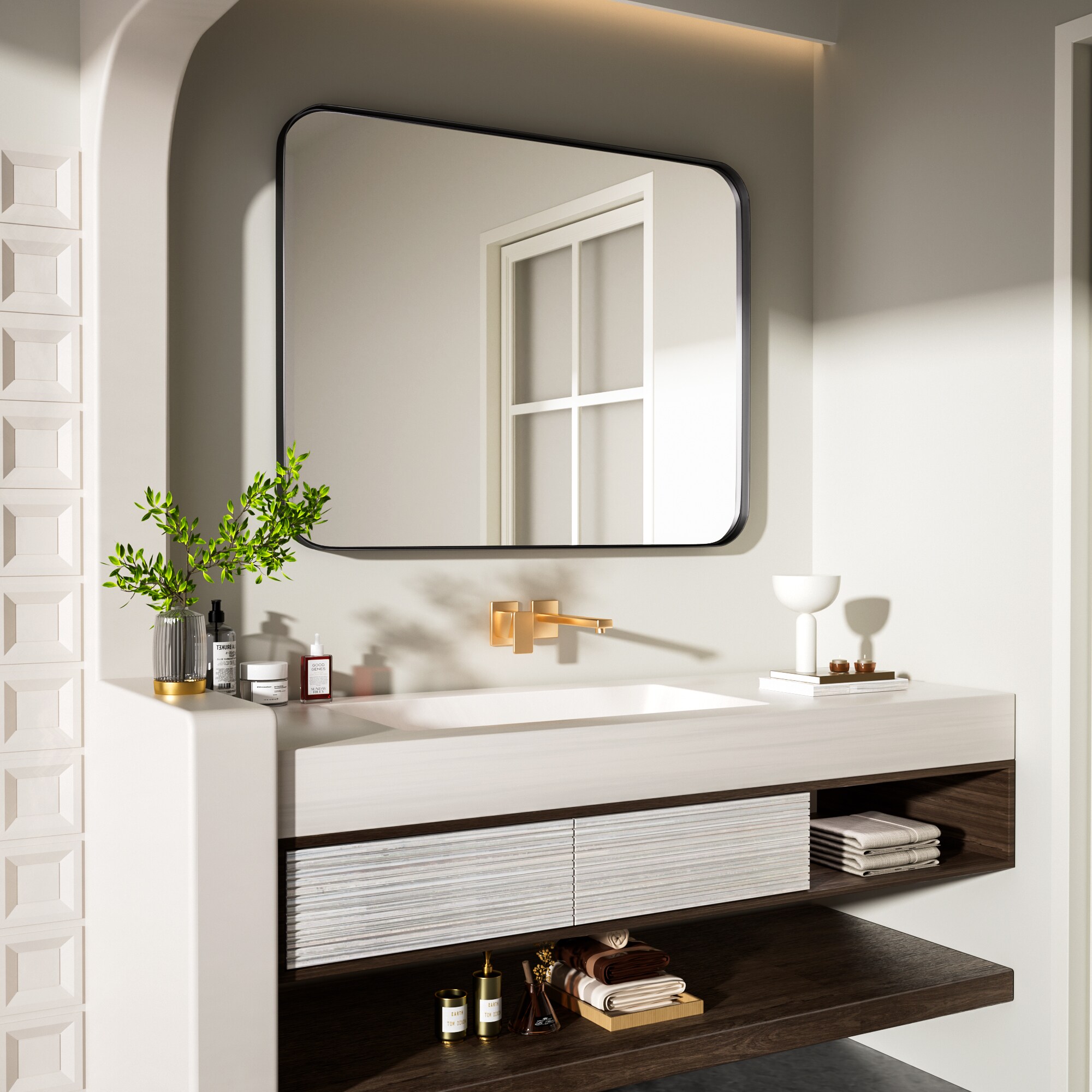 LOVMOR Y-TM2836-B Framed-Bath-Mirrors - View #5