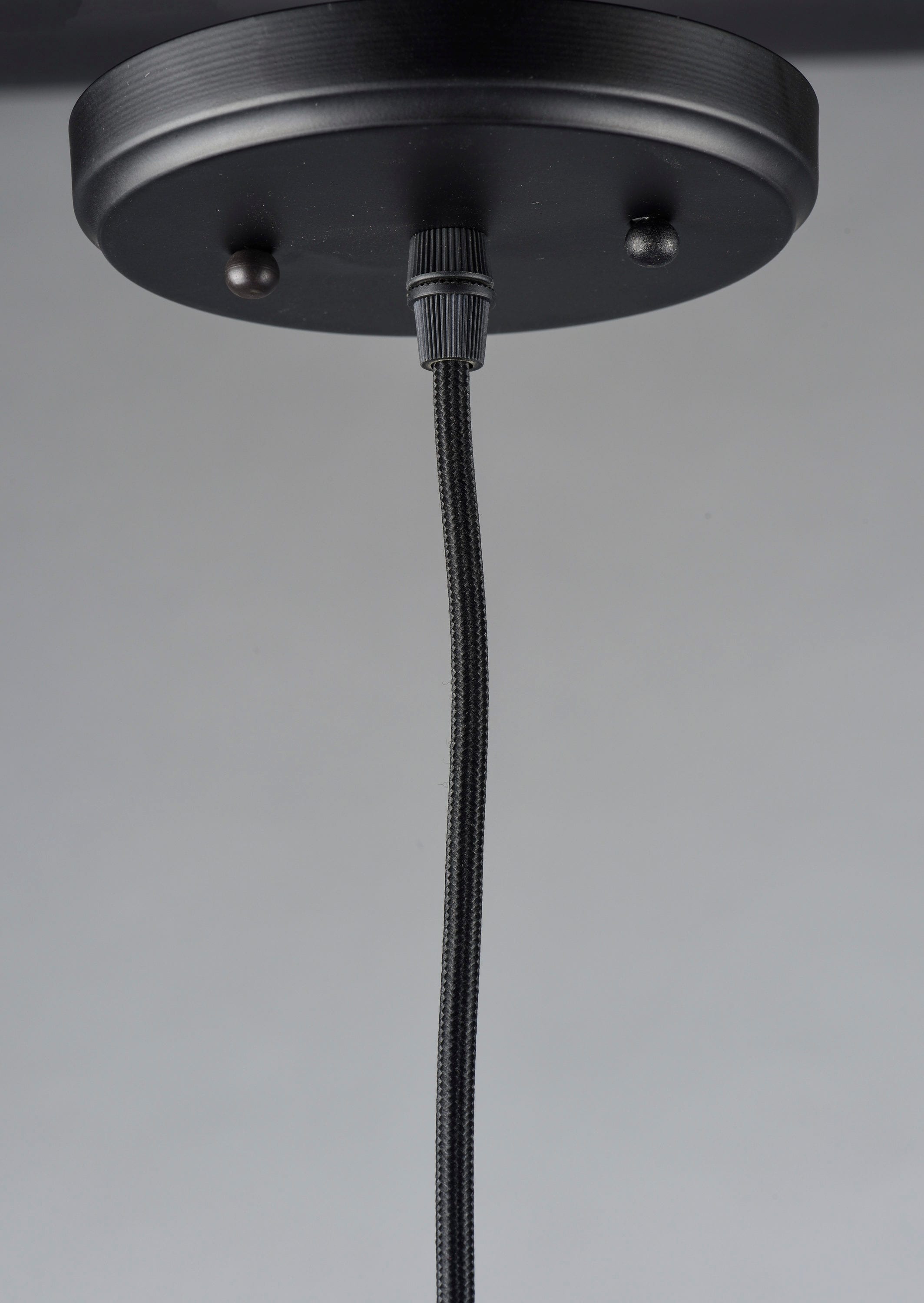Early Electric Black and Antique Brass 5" Modern Pendant Light