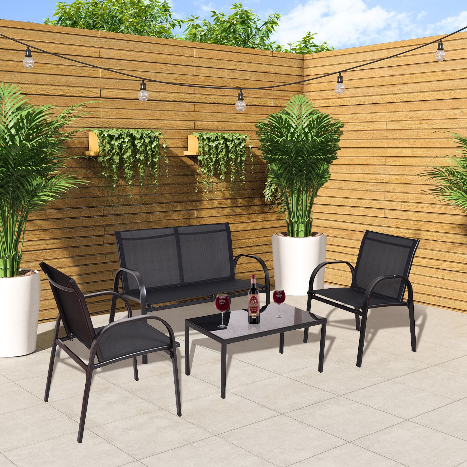 WELLFOR OUJ65848BK Patio-Conversation-Sets - View #10