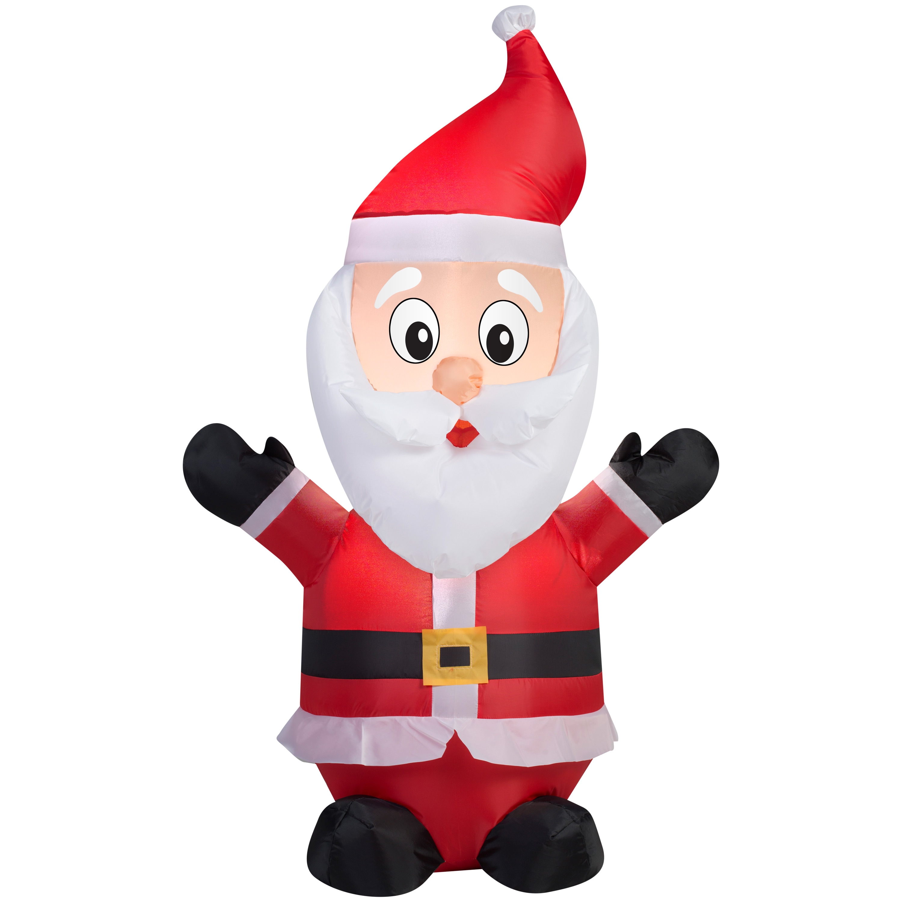 Holiday Living 4-ft Lighted Santa Christmas Inflatable at Lowes.com