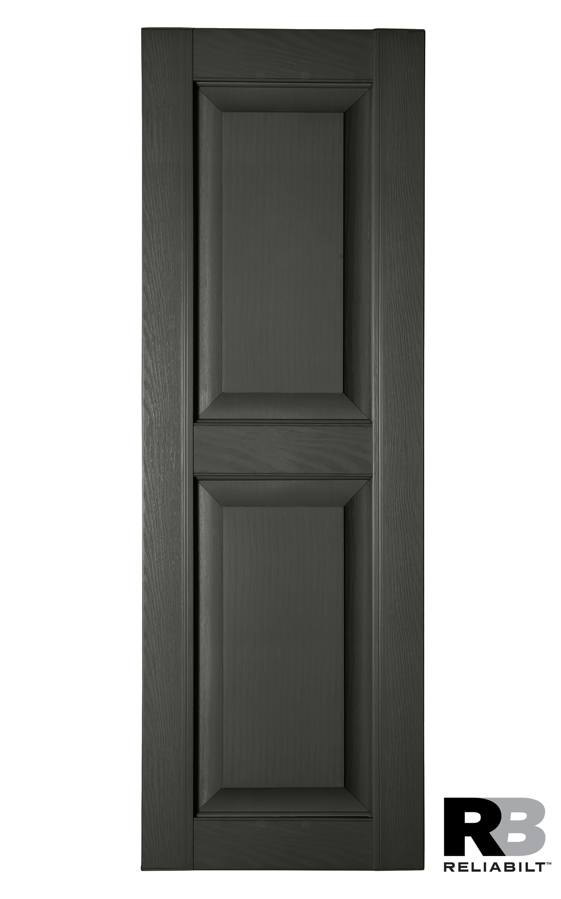 RELIABILT RP1665007 16.25-in W x 65-in H Dark Gray Raised panel Polypropylene Exterior Shutters ( 2 -Pack )