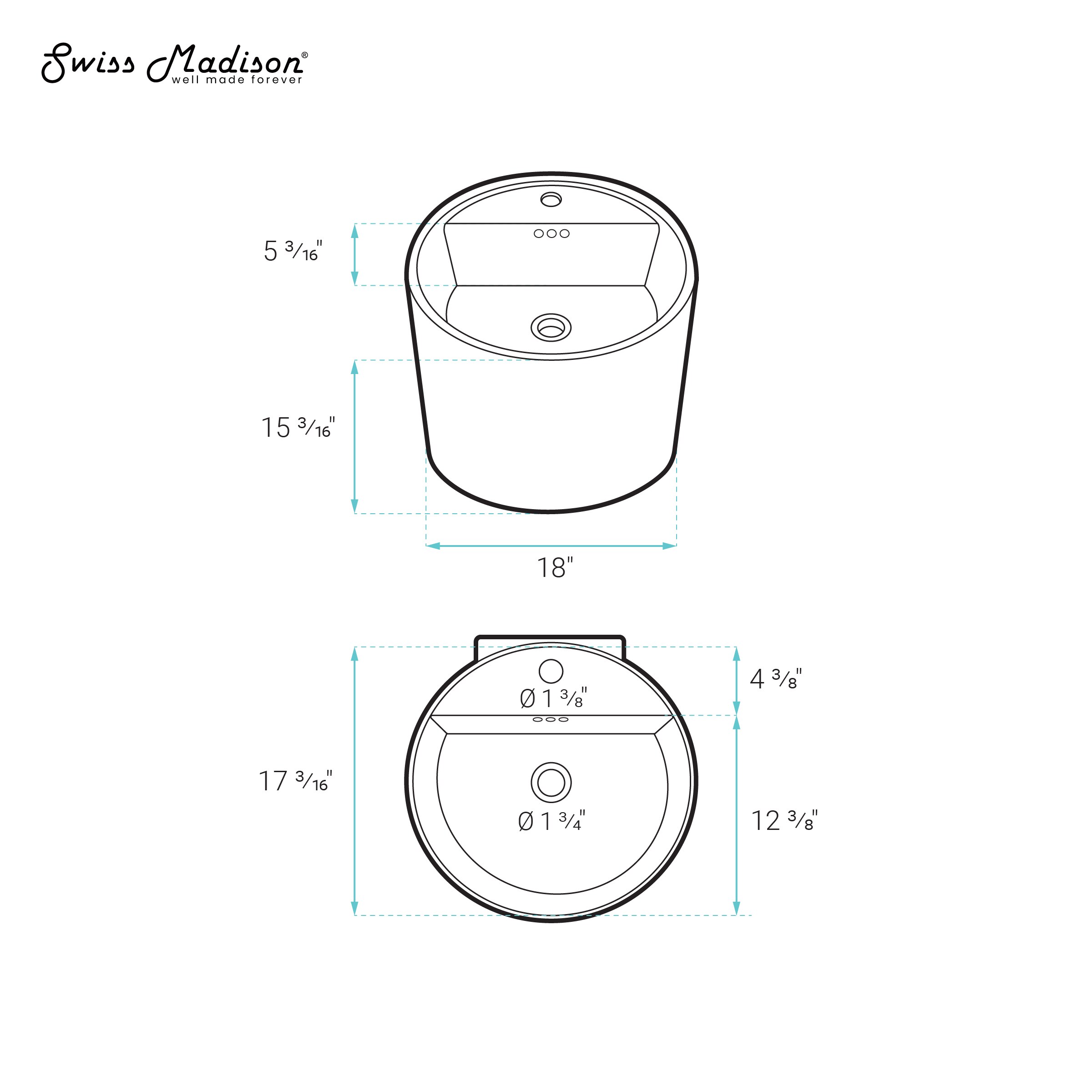 Swiss Madison SM-25-WSTRO04WH Bath-Sink - View #6
