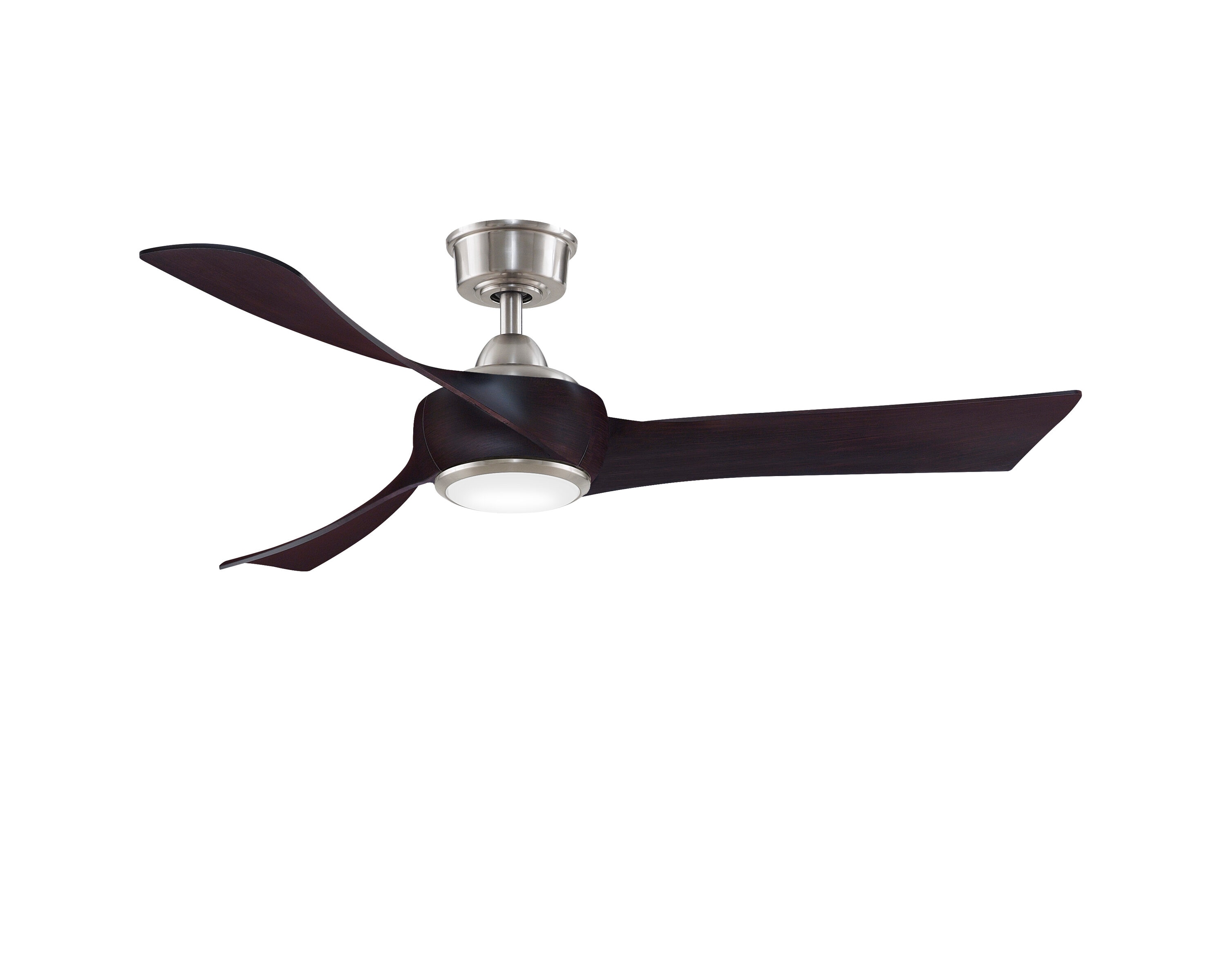 Fanimation TriAire Custom 64-in Silver Color-changing Integrated LED Indoor/Outdoor Smart Propeller Ceiling Fan with Light and Remote (3-Blade) FPD8515SLW-64SLW-LK Sansujyuku sansujyuku.com