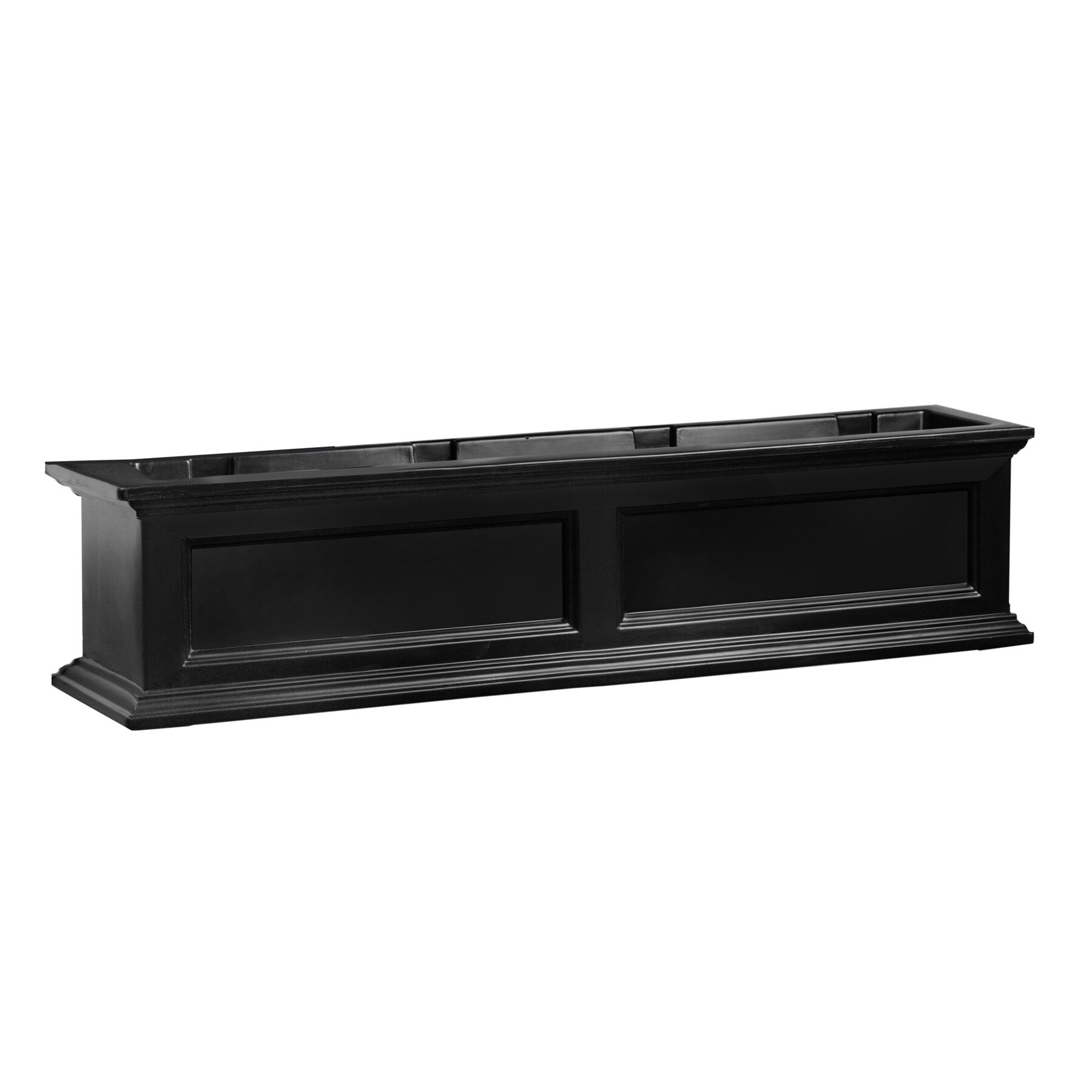 Black Polyethylene Self-Watering Window Box Planter, 48-inch