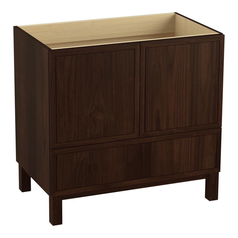 KOHLER Jacquard 36-in Ramie Walnut Bathroom Vanity Cabinet in the ...